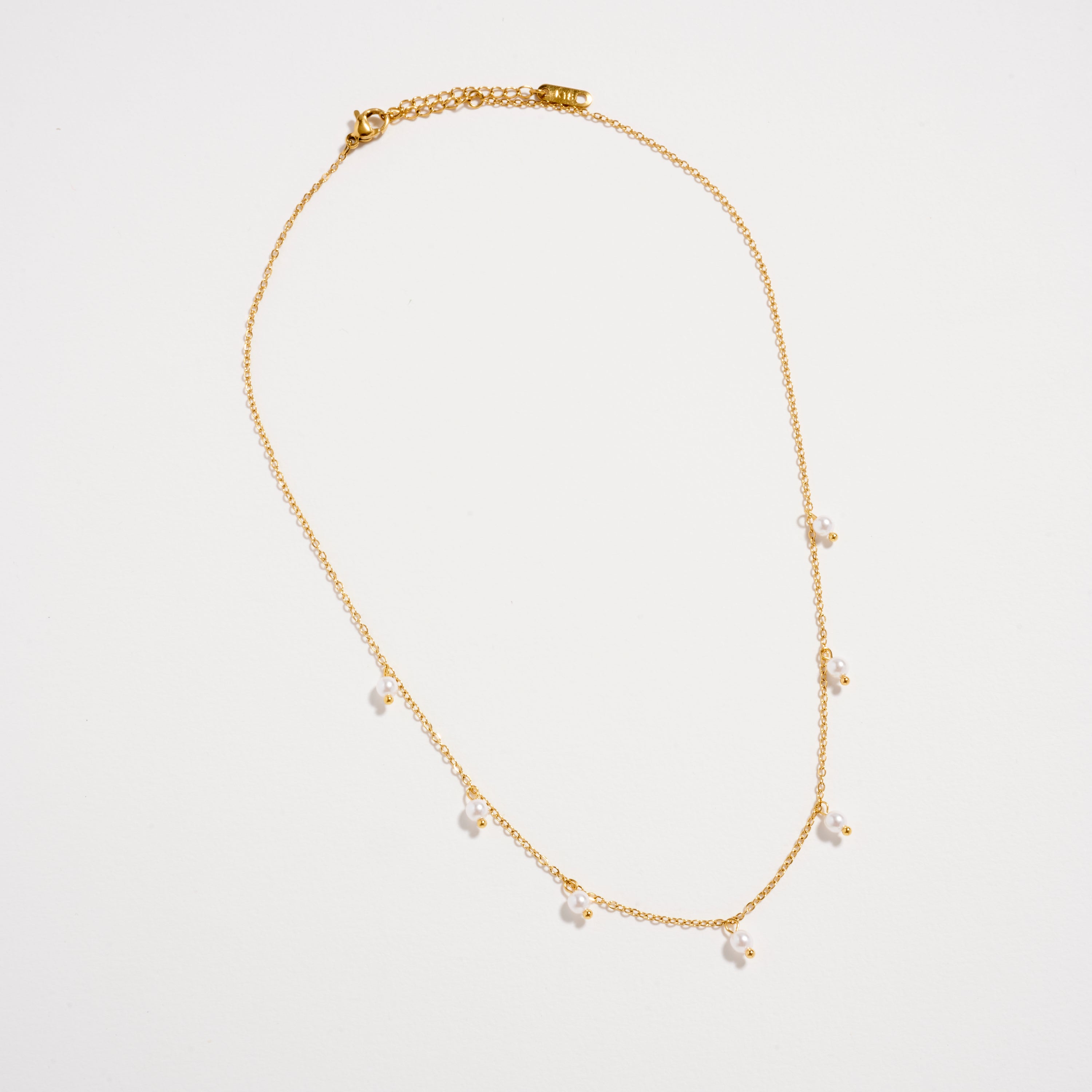 Stainless Steel Dainty Pearl Drop Necklace – Hypoallergenic & Tarnish Resistant