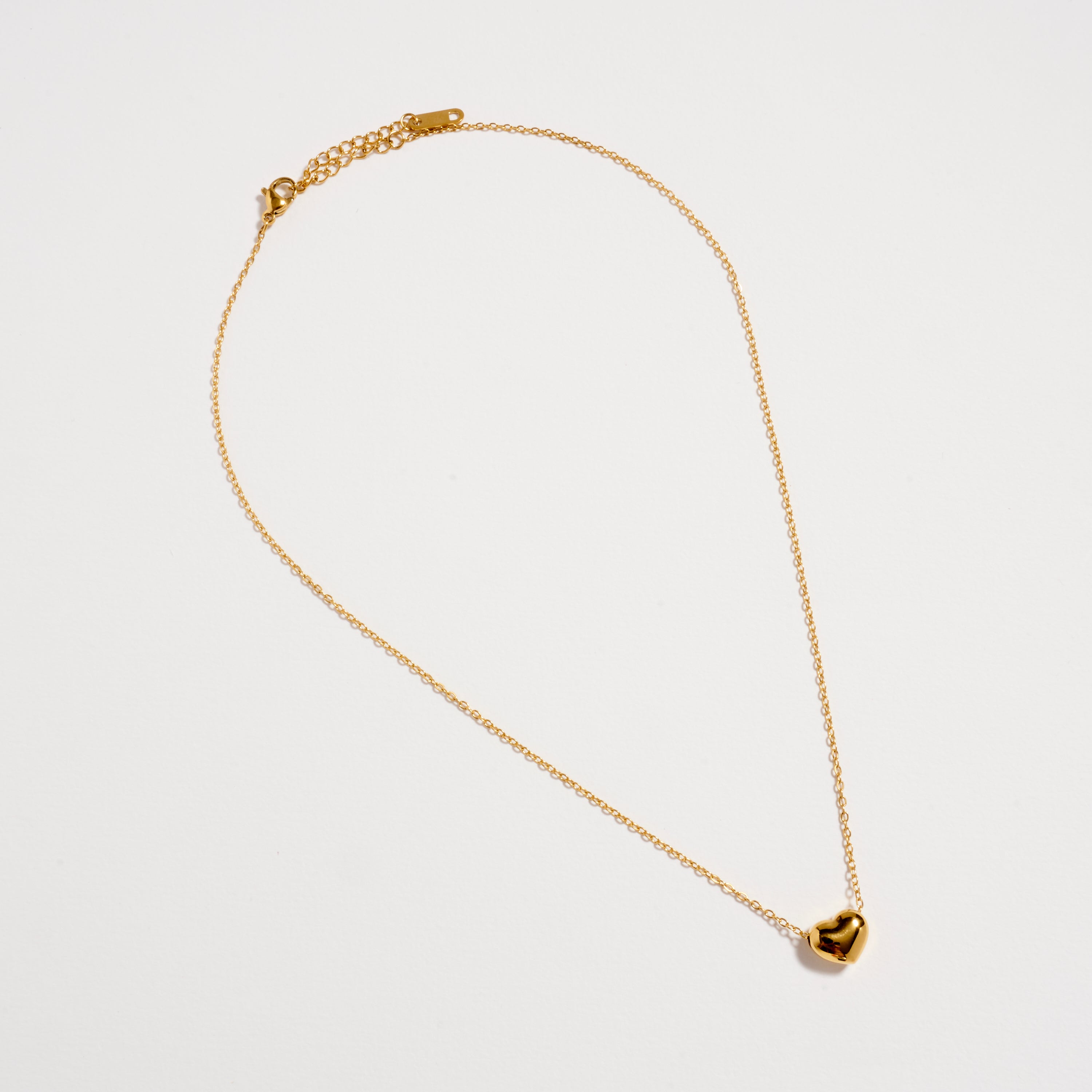Gold Heart Necklace – Dainty Stainless Steel Pendant