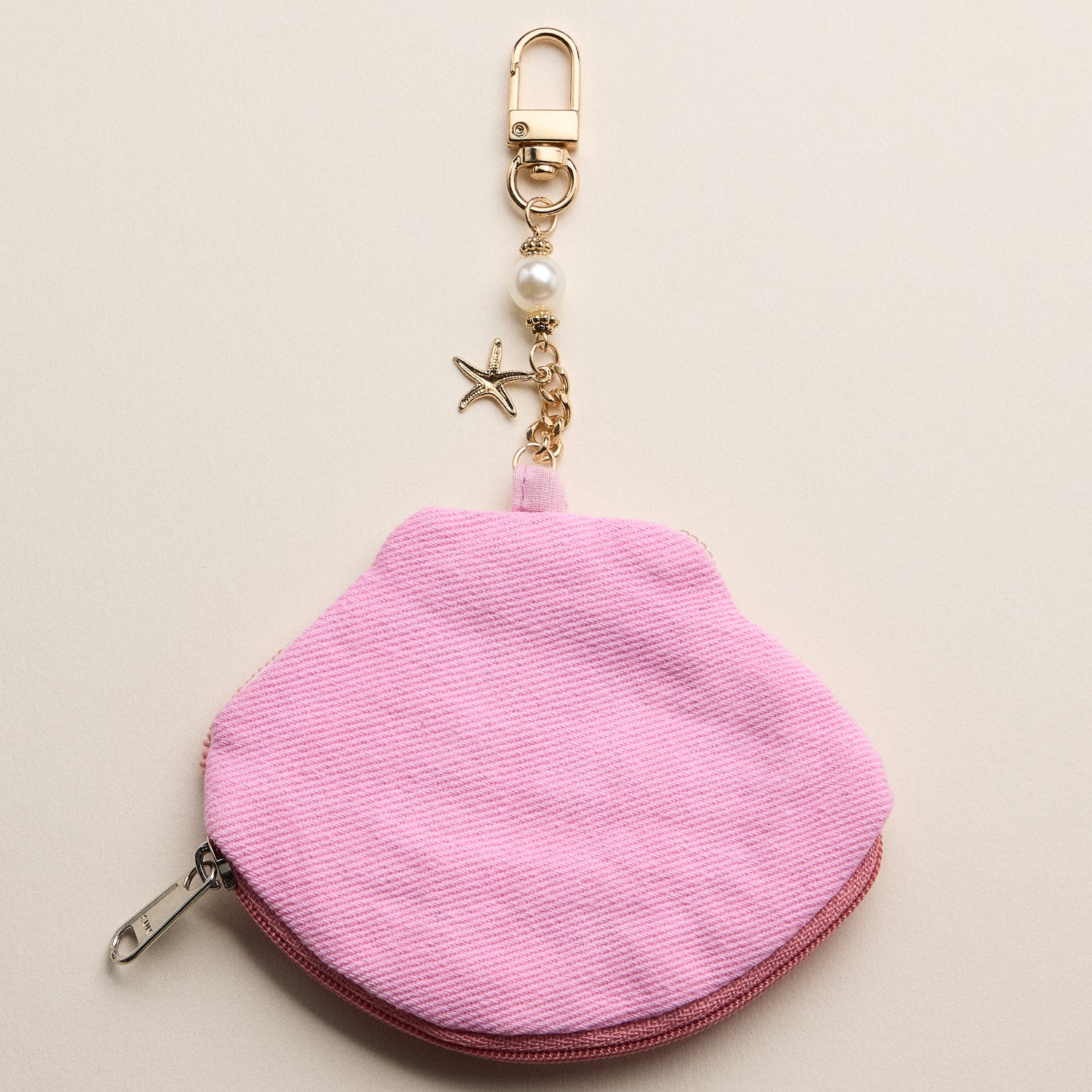 Beaded Seashell Coin Pouch Keychain – Hand-Beaded Shell Mini Purse