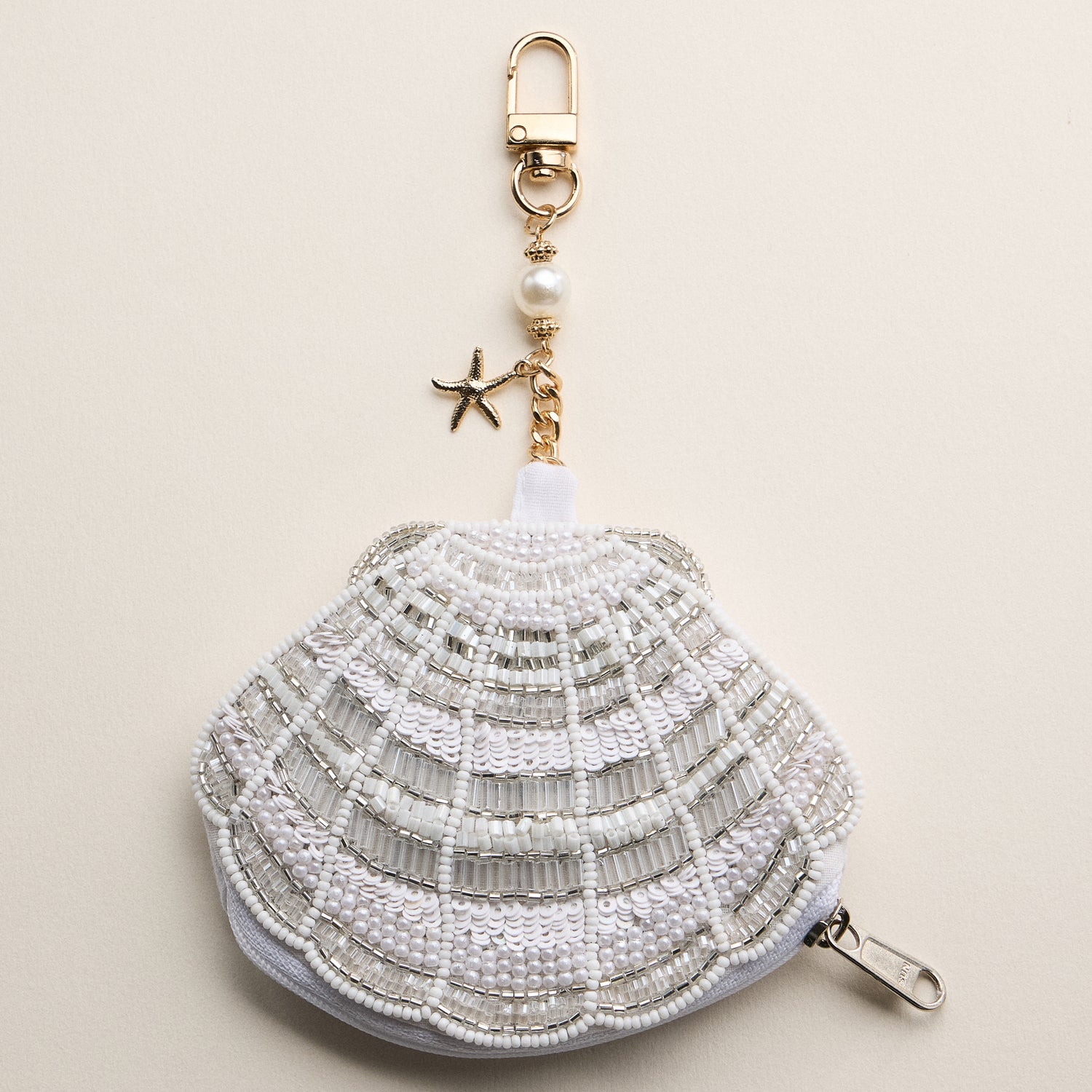Beaded Sealife Coin Purse Collection | Coastal Shell Zip Pouch