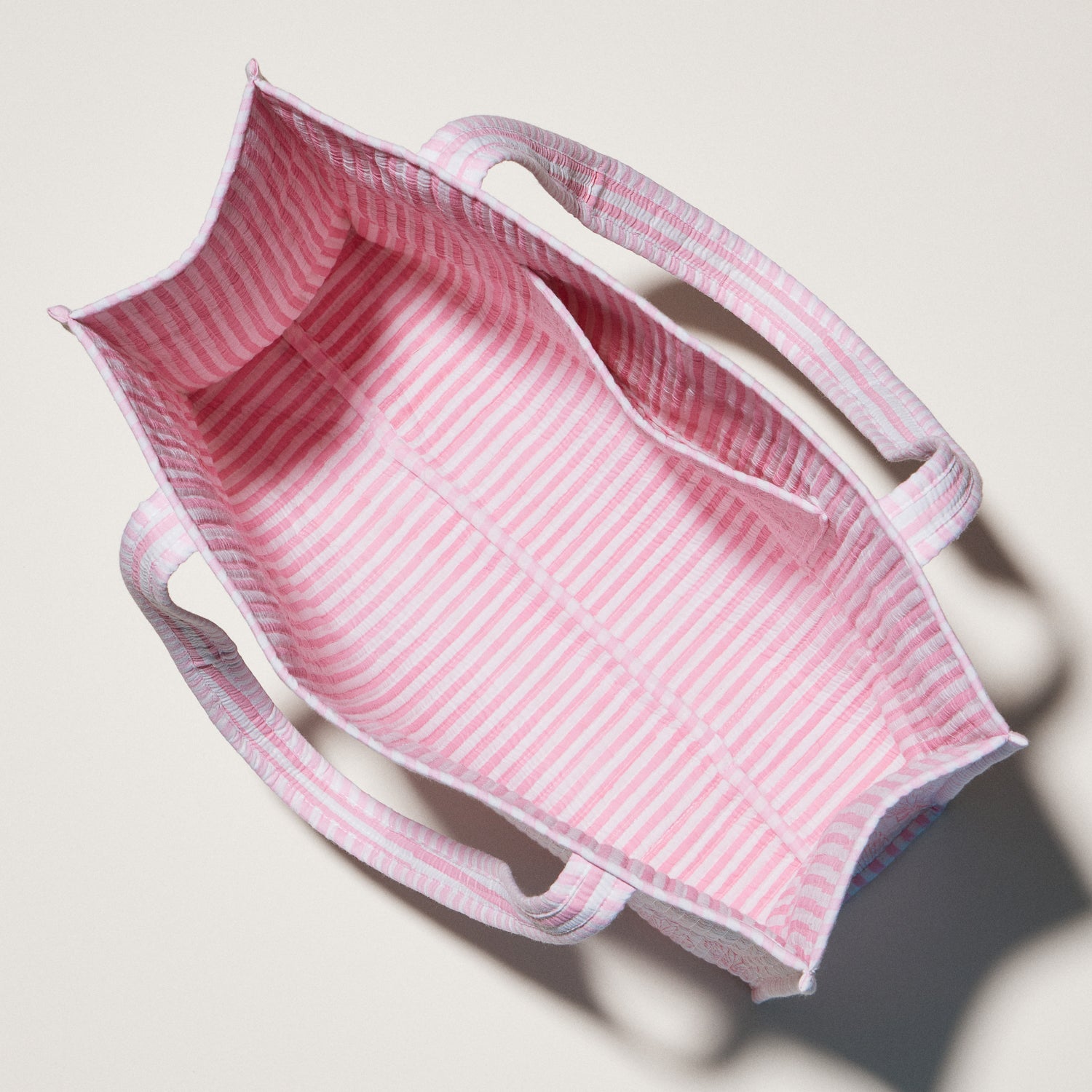 Pink Seashell Indian Quilted Tote Bag | Large Handmade Block Print Cotton Bag