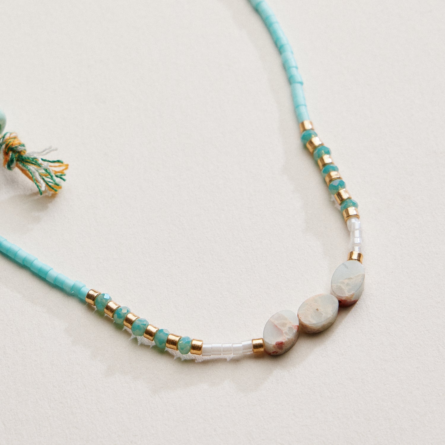 Beaded Adjustable Cord Anklet | Minimal Style