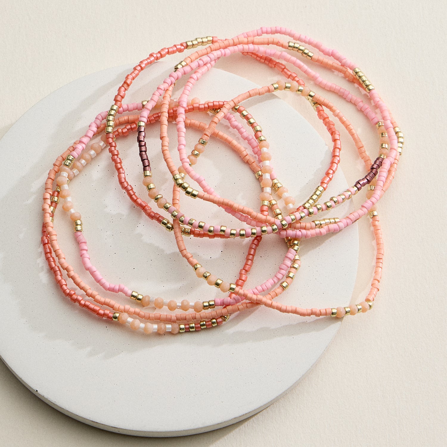 Seed Bead Stretch Bracelet Set | Stackable Bracelets