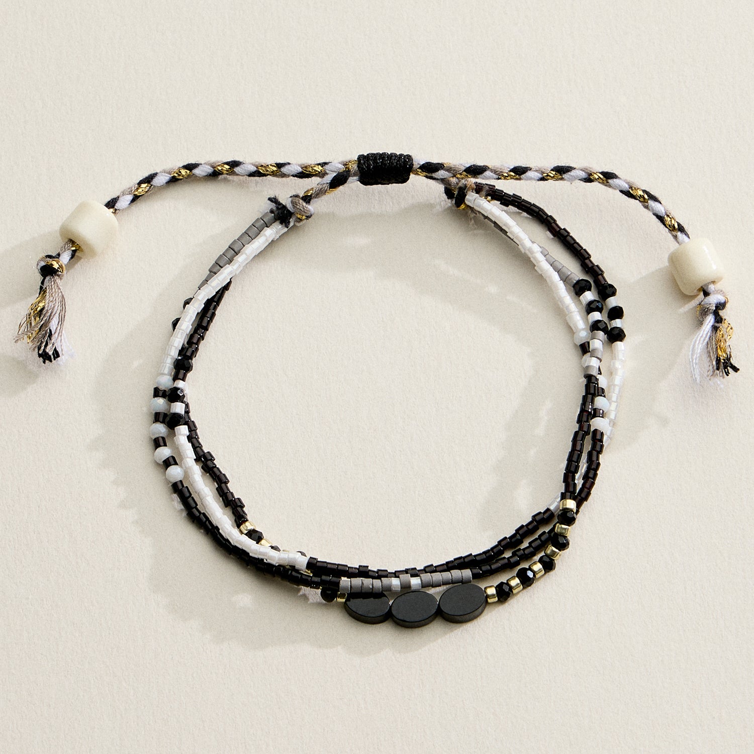 Multi Layer Seed Bead Bracelet | Adjustable Boho Friendship Bracelet 