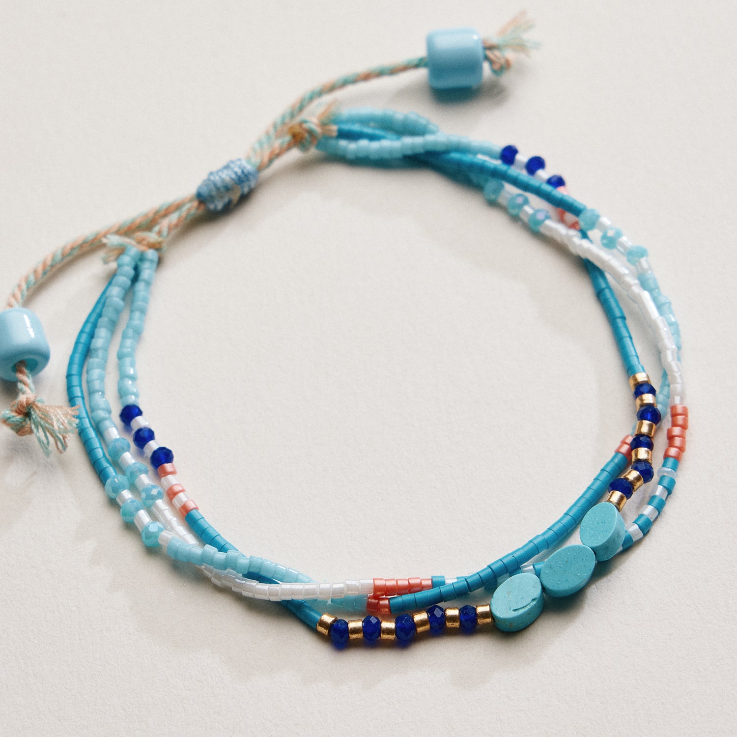 Multi Layer Seed Bead Bracelet | Adjustable Boho Friendship Bracelet