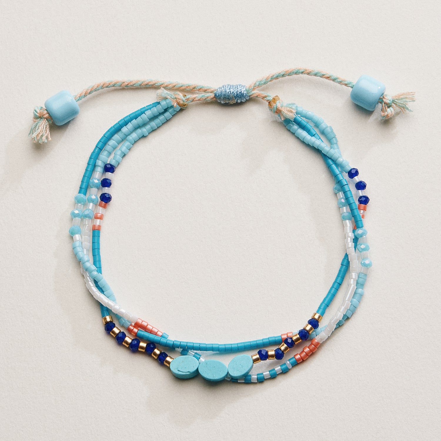 Multi Layer Seed Bead Bracelet | Adjustable Boho Friendship Bracelet