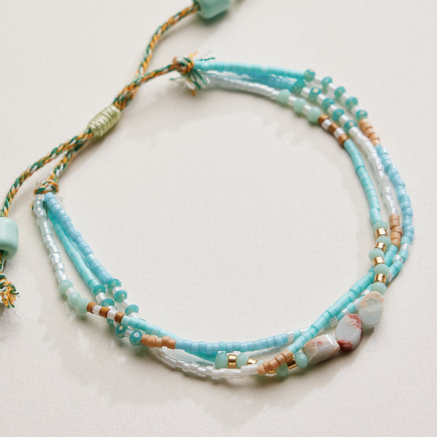 Multi Layer Seed Bead Bracelet | Adjustable Boho Friendship Bracelet