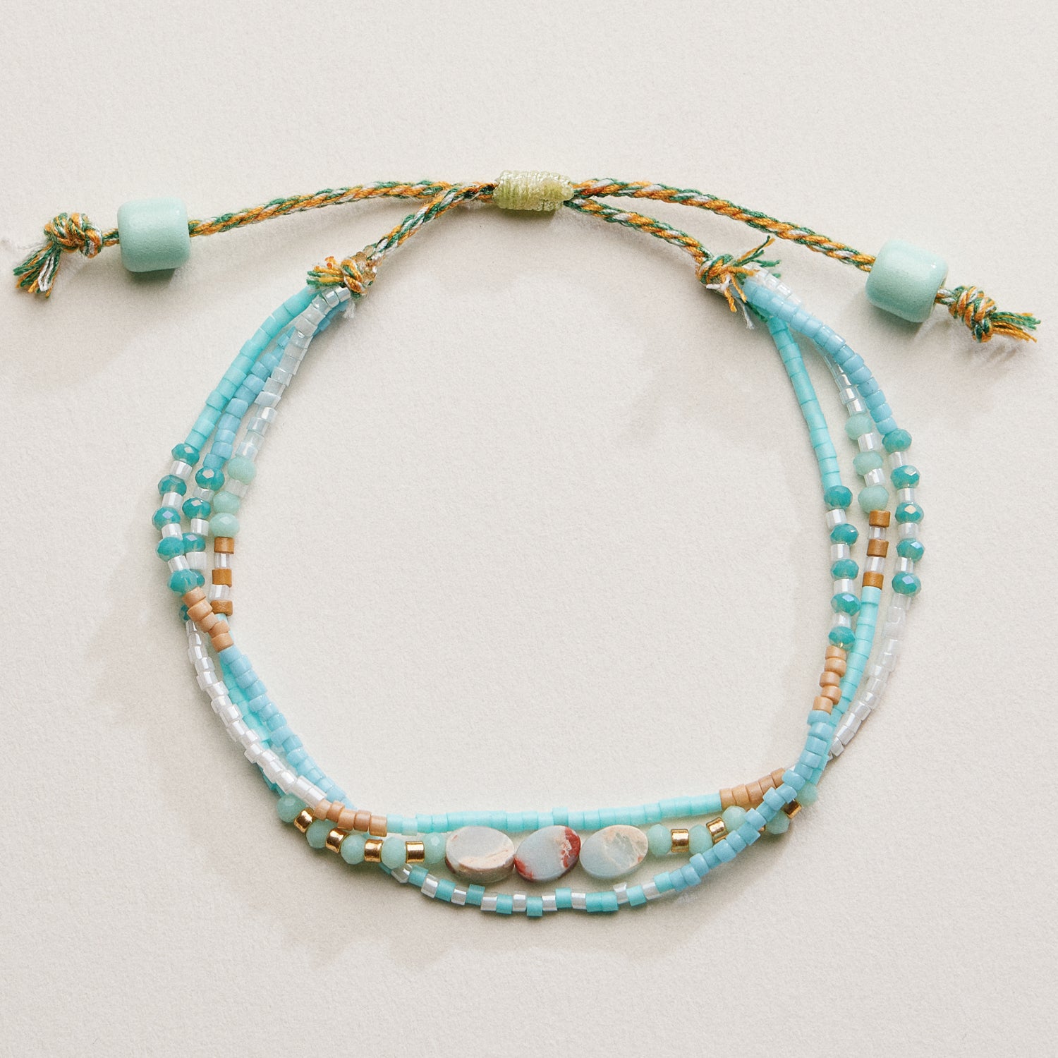 Multi Layer Seed Bead Bracelet | Adjustable Boho Friendship Bracelet