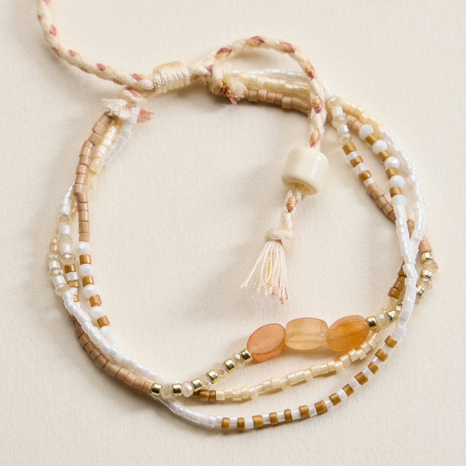 Multi Layer Seed Bead Bracelet | Adjustable Boho Friendship Bracelet