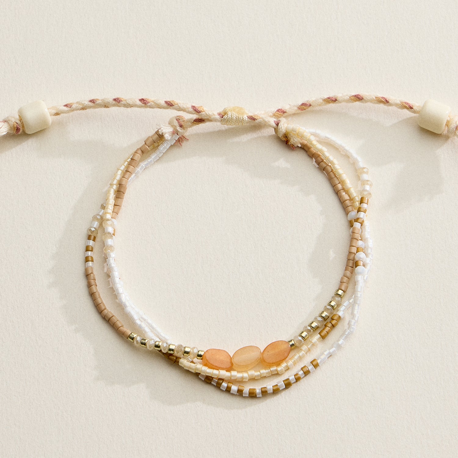 Multi Layer Seed Bead Bracelet | Adjustable Boho Friendship Bracelet