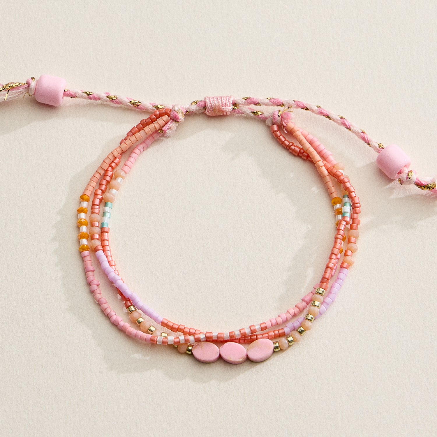 Multi Layer Seed Bead Bracelet | Adjustable Boho Friendship Bracelet