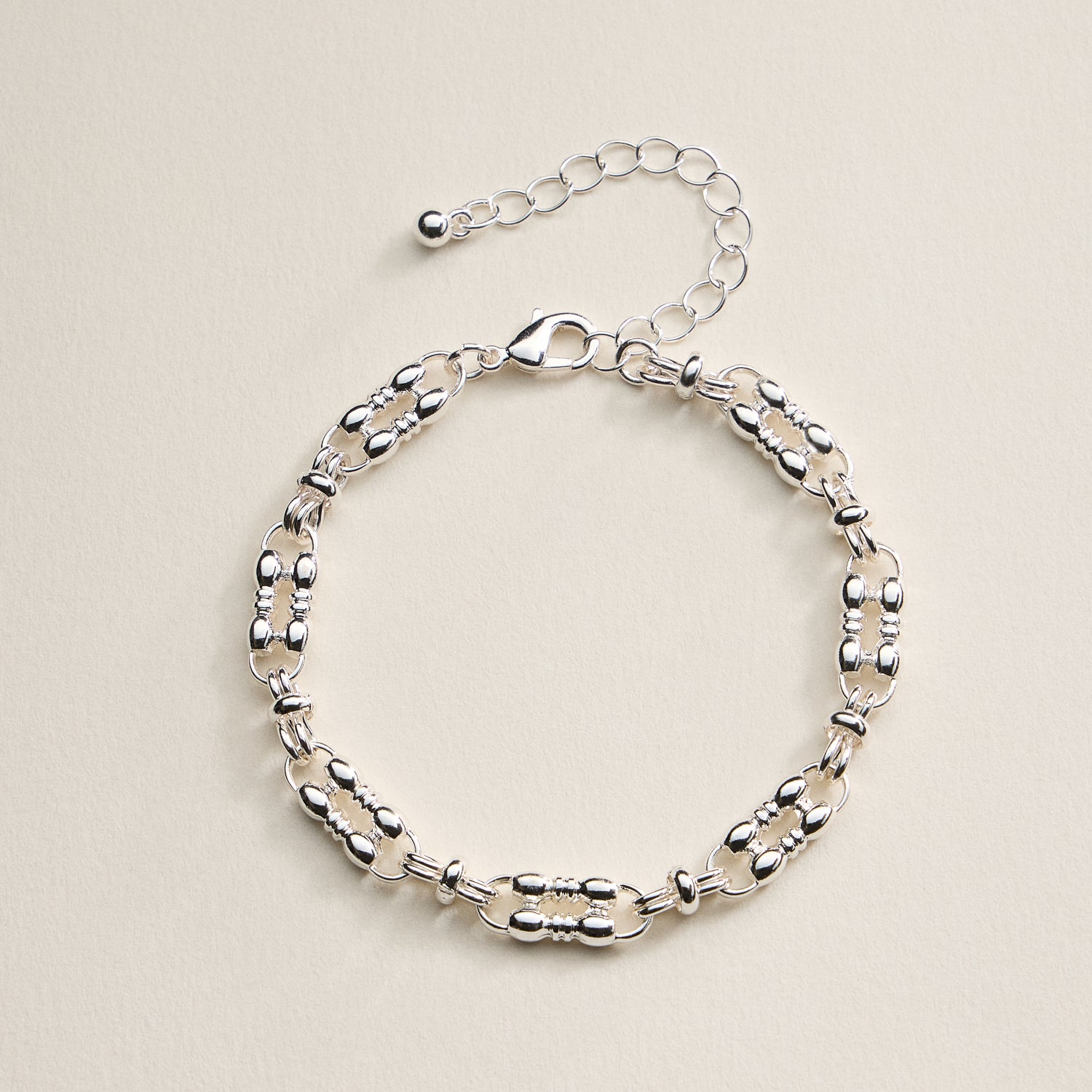 Goldfish Charm & Pearl Beaded 3-Piece Layered Chain Bracelet