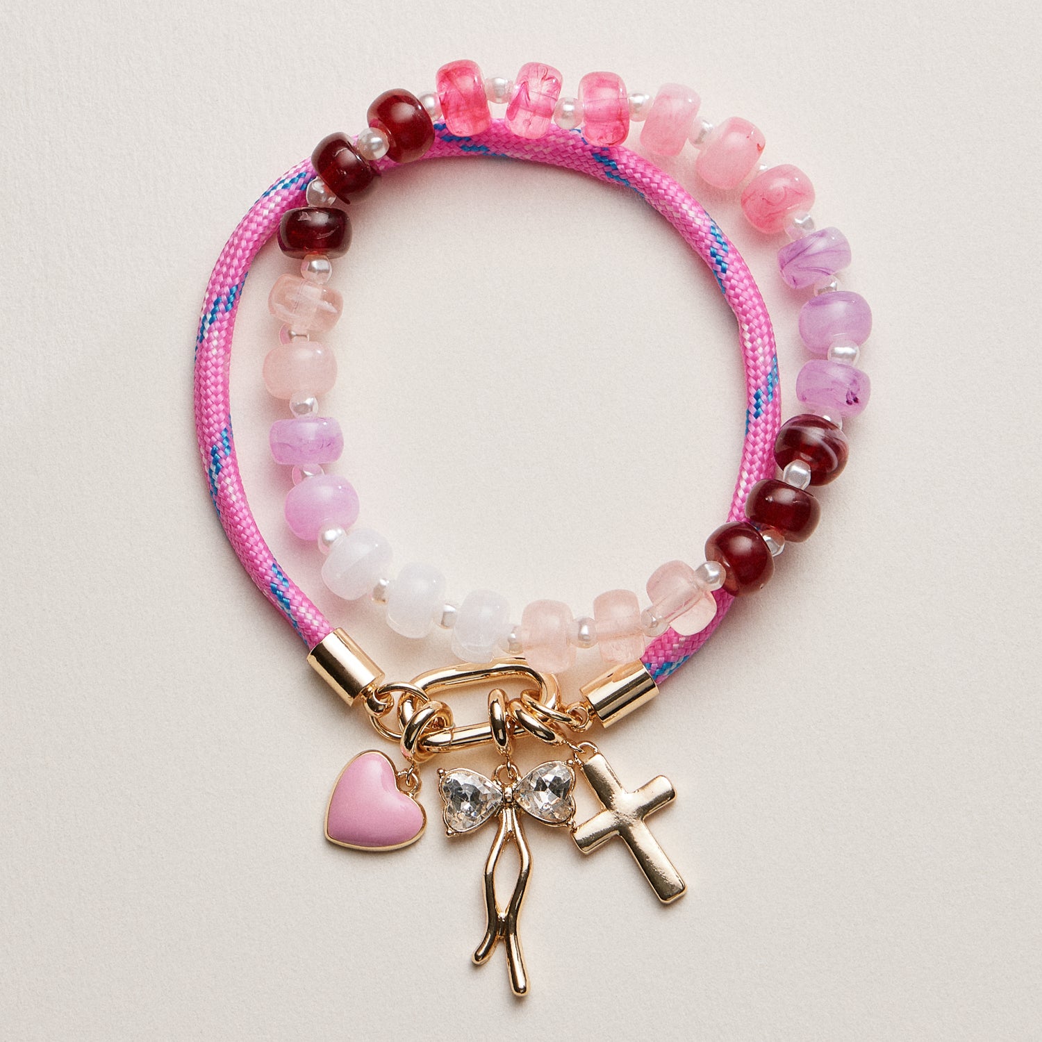 Beaded Rope Charm Bracelet Set | Summer Stack