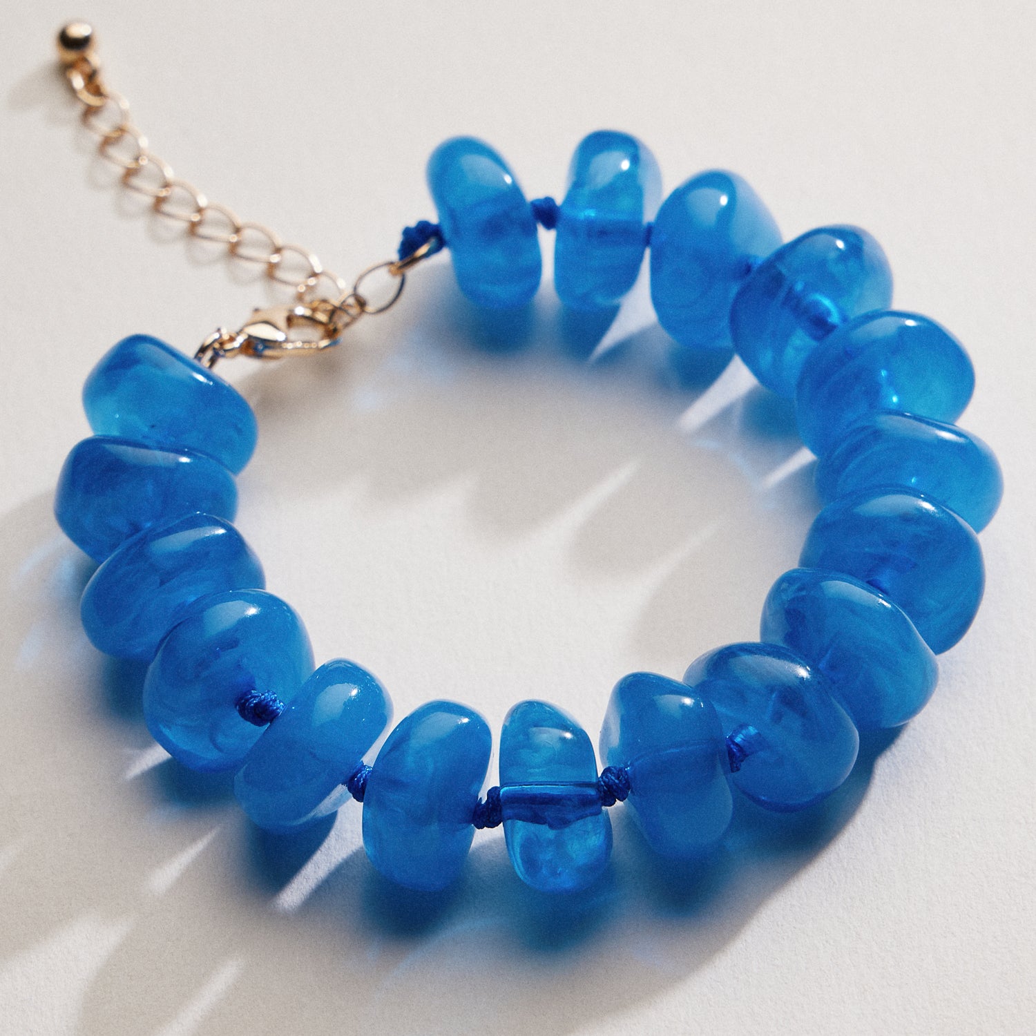 Natural Stone Beaded Bracelet | Smooth Round Beads