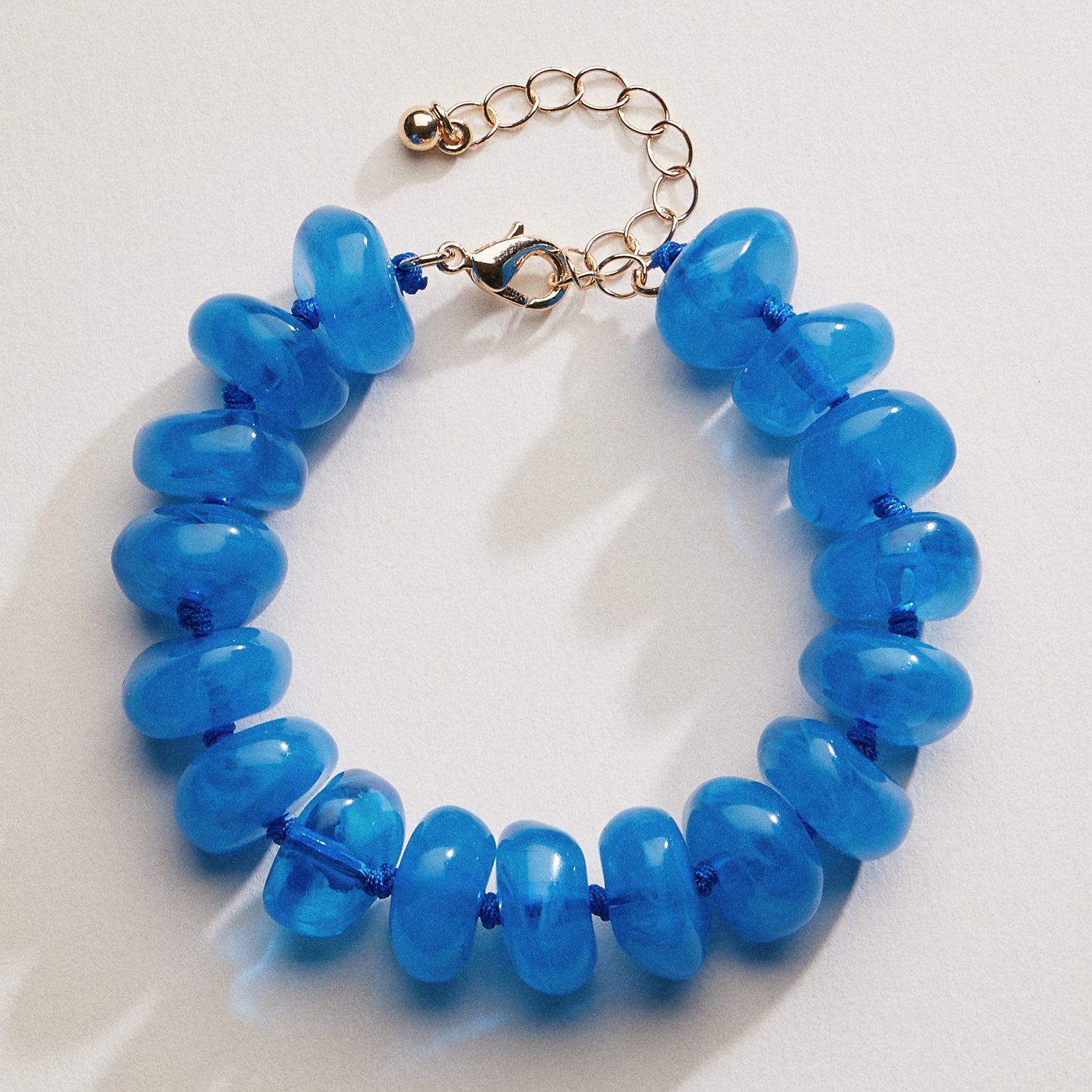 Natural Stone Beaded Bracelet | Smooth Round Beads