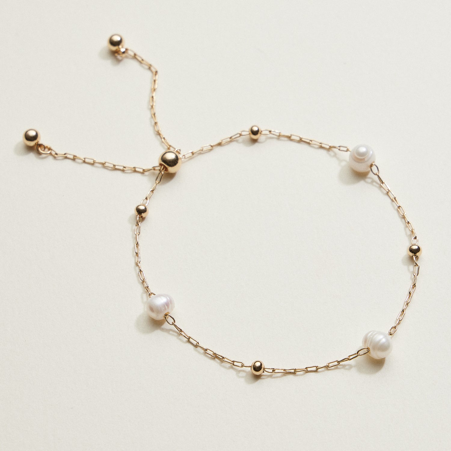 Freshwater Pearl Orbit Bolo Bracelet | Pearl Jewelry