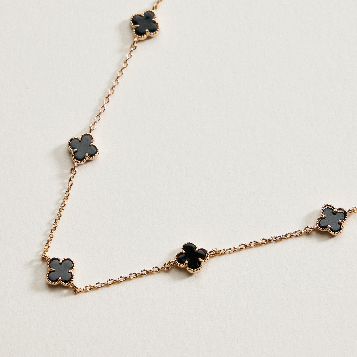 Mini Quatrefoil Station Bracelet | Delicate Multi Charm Jewelry