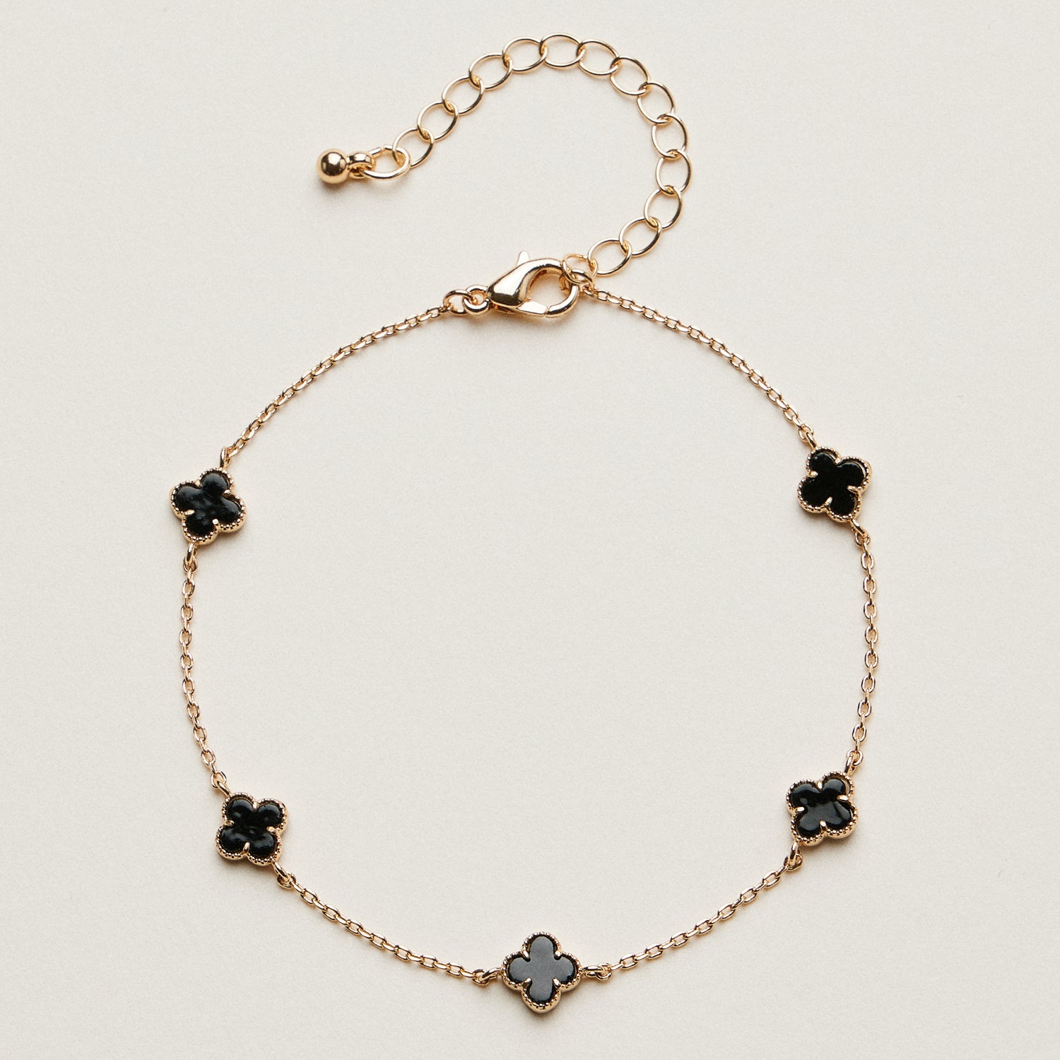 Mini Quatrefoil Station Bracelet | Delicate Multi Charm Jewelry