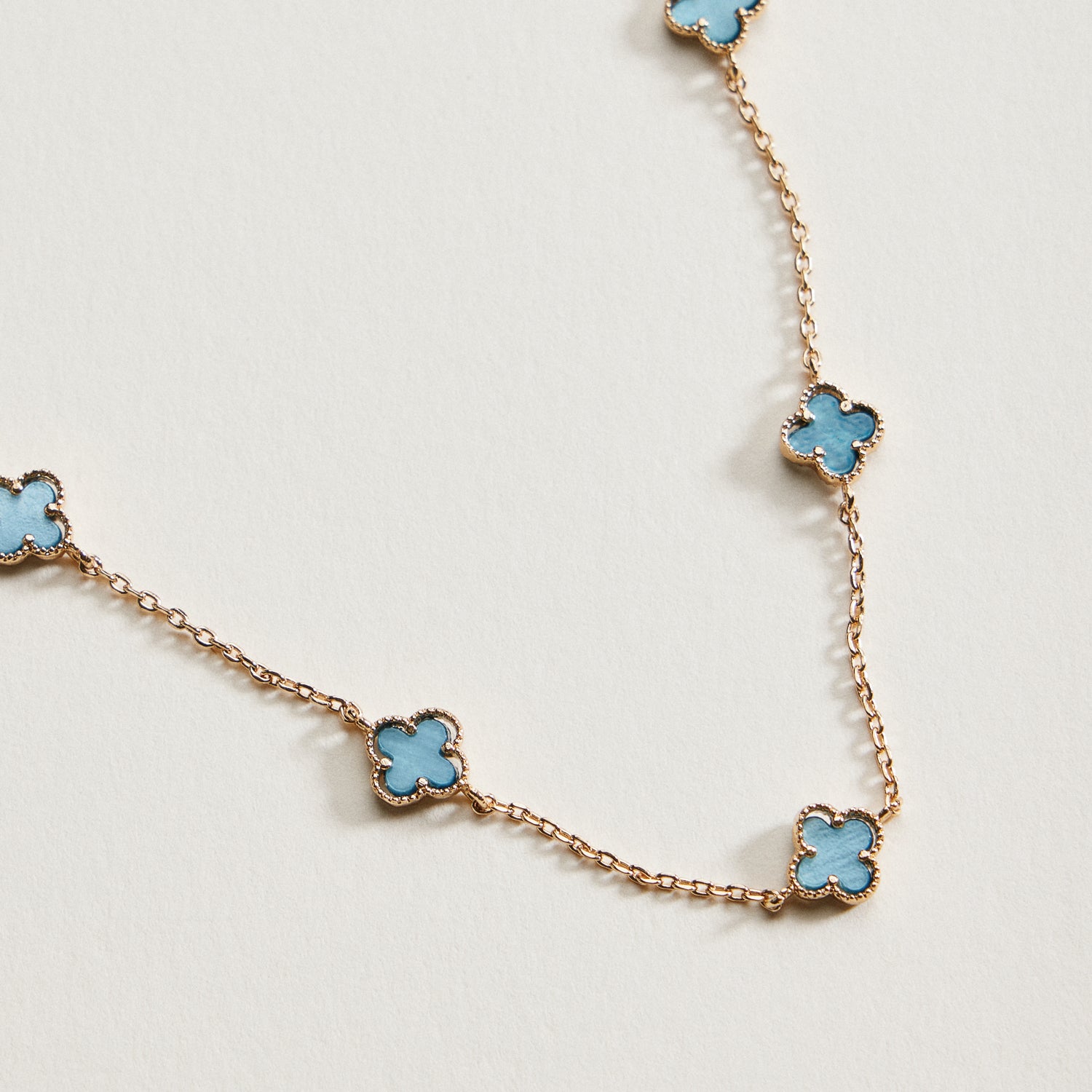 Mini Quatrefoil Station Bracelet | Delicate Multi Charm Jewelry