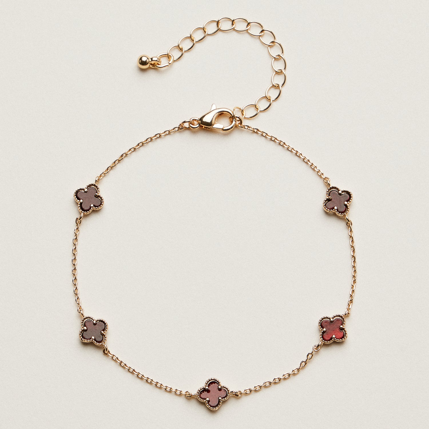Mini Quatrefoil Station Bracelet | Delicate Multi Charm Jewelry