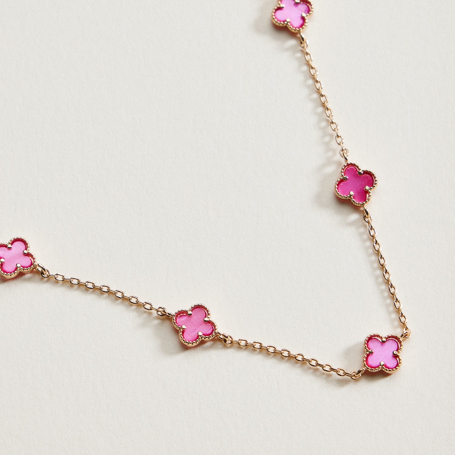 Mini Quatrefoil Station Bracelet | Delicate Multi Charm Jewelry