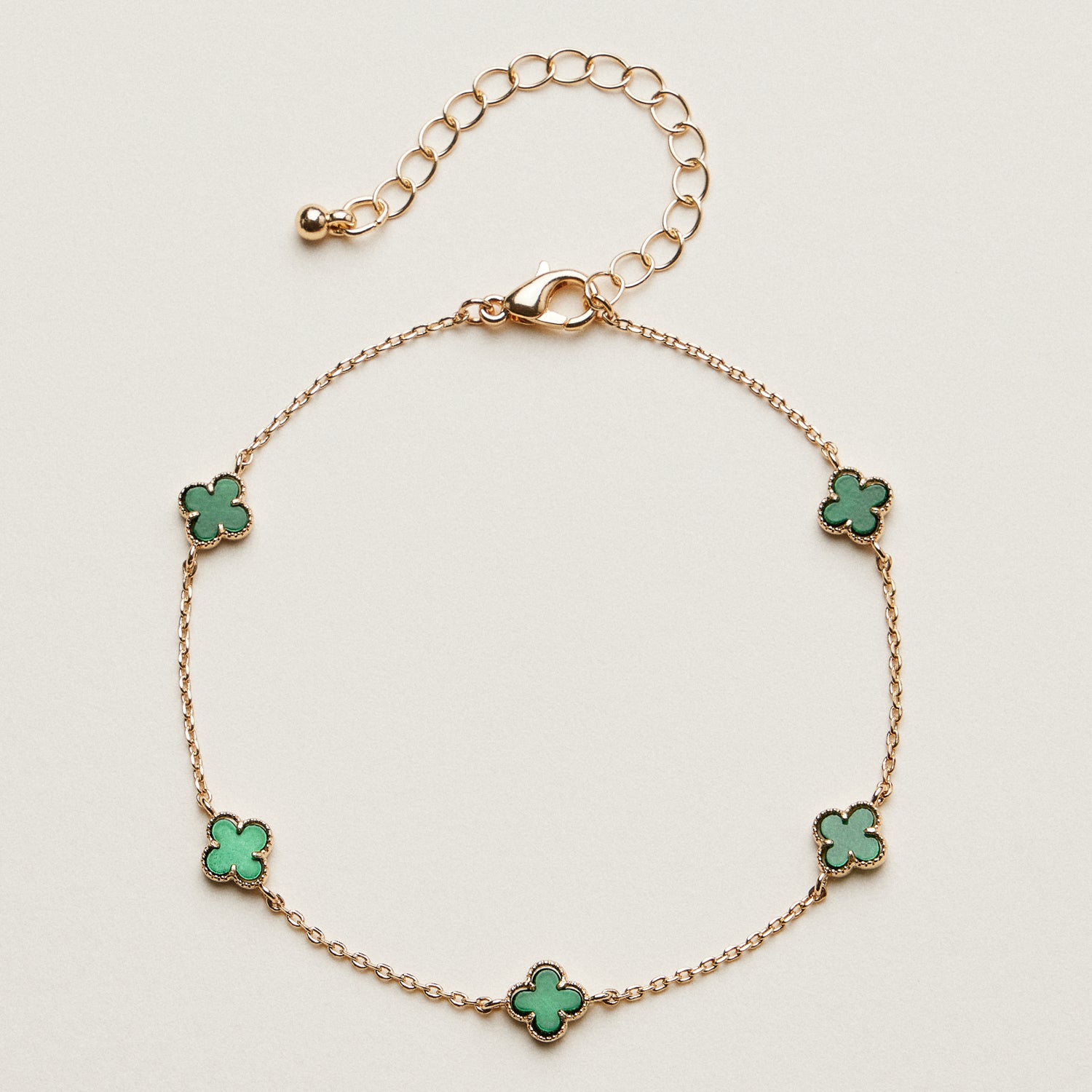 Mini Quatrefoil Station Bracelet | Delicate Multi Charm Jewelry
