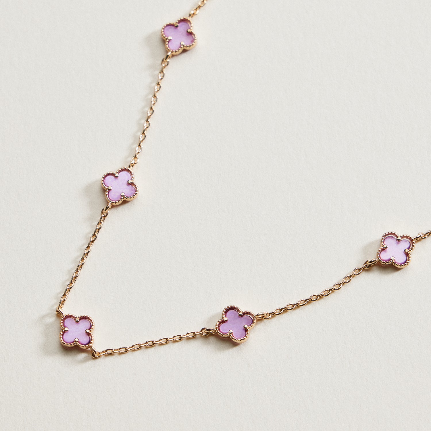 Mini Quatrefoil Station Bracelet | Delicate Multi Charm Jewelry