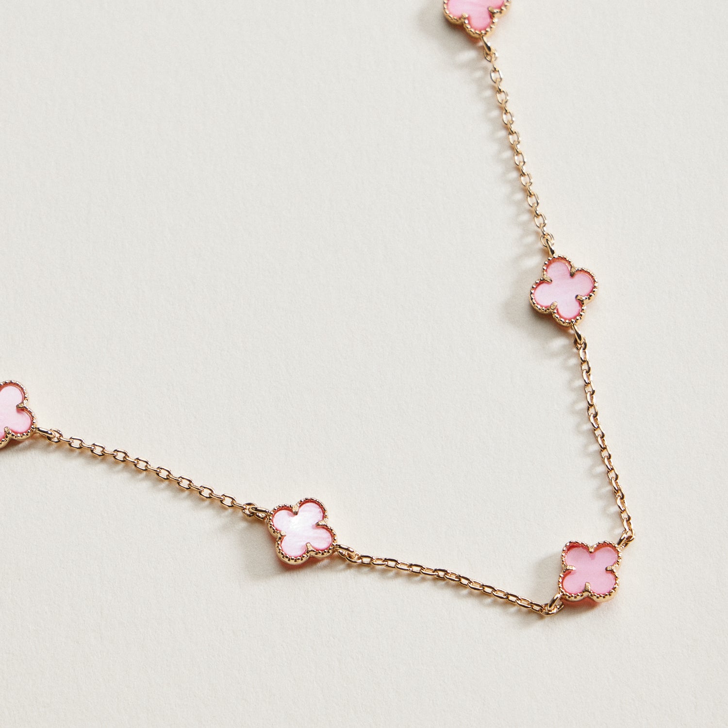Mini Quatrefoil Station Bracelet | Delicate Multi Charm Jewelry