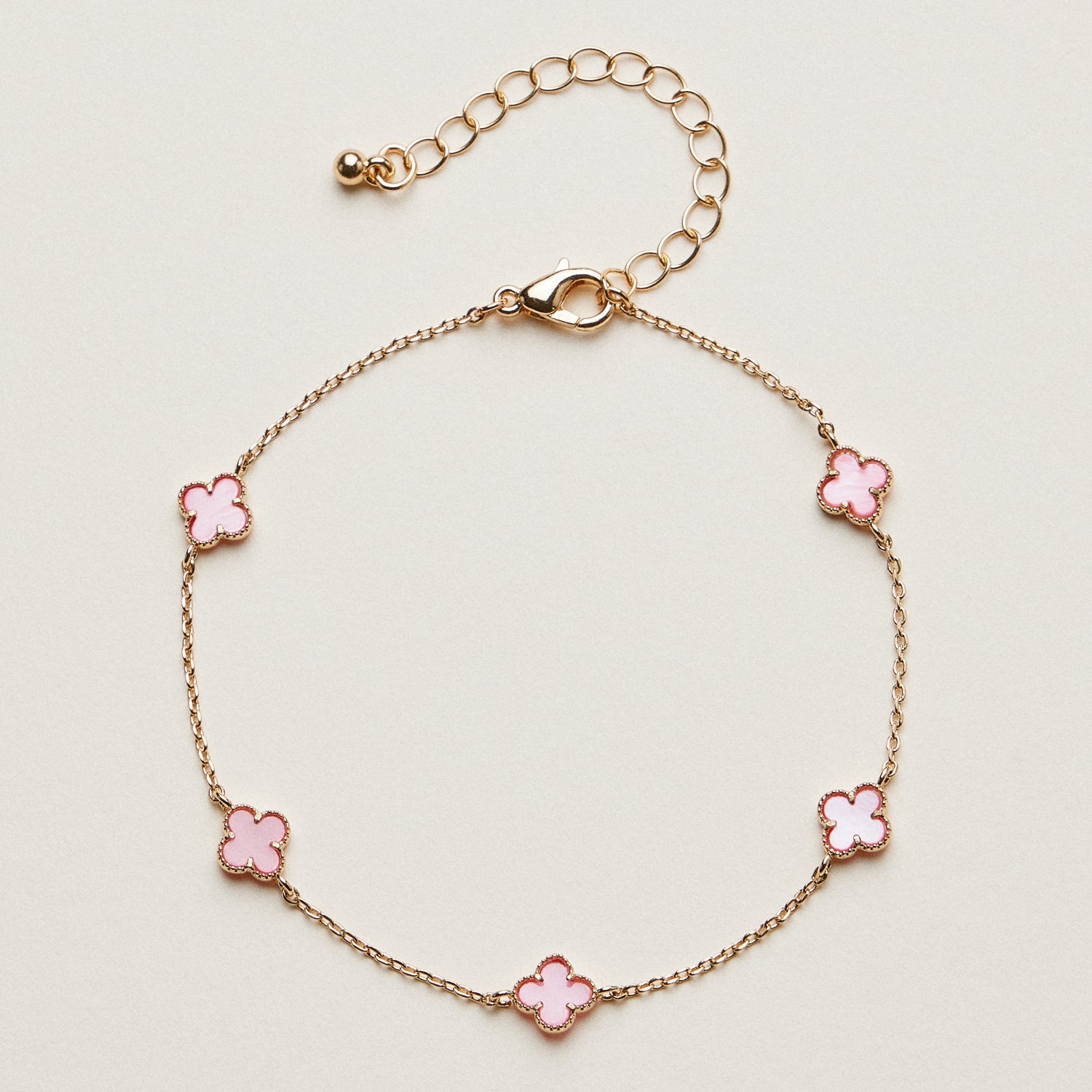Mini Quatrefoil Station Bracelet | Delicate Multi Charm Jewelry