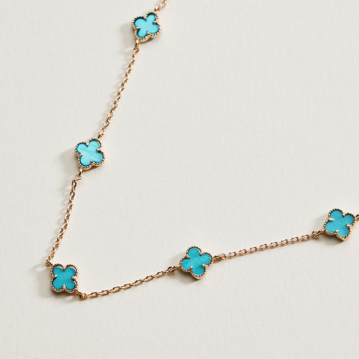 Mini Quatrefoil Station Bracelet | Delicate Multi Charm Jewelry