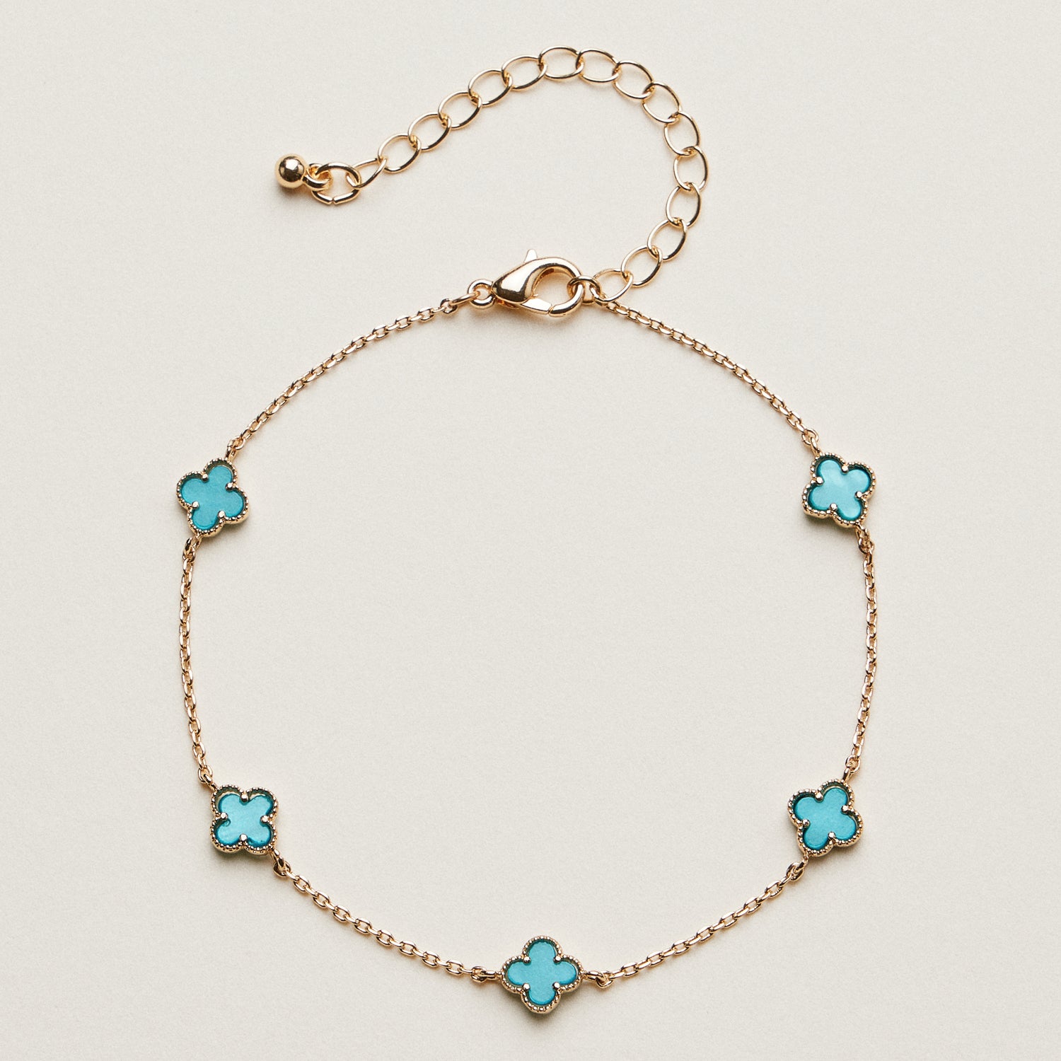 Mini Quatrefoil Station Bracelet | Delicate Multi Charm Jewelry