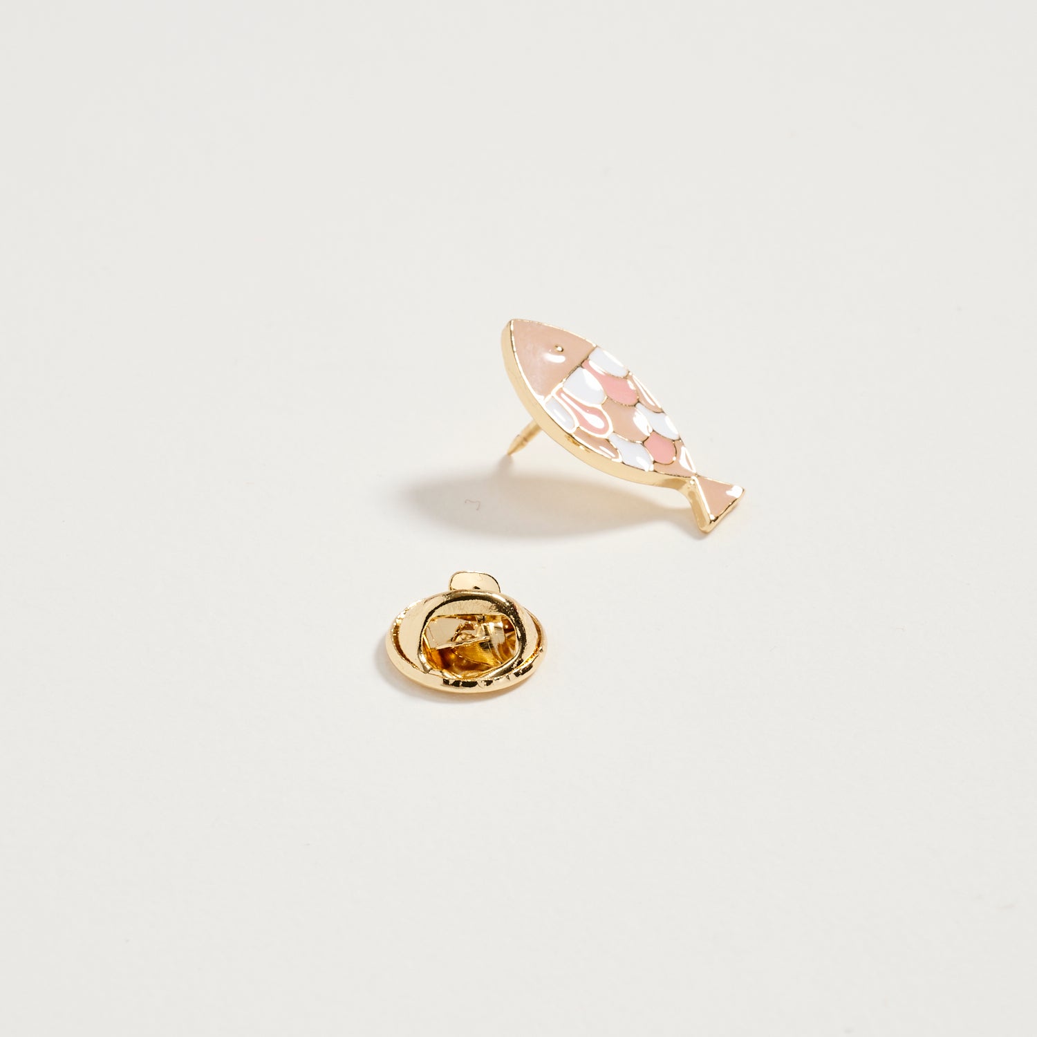 Gold Fish & Sardine Enamel Brooch Pin Set | Pearl Safety Pin, Fishbone & Colorful Sardine Lapel Pins (4-Piece Statement Collection)