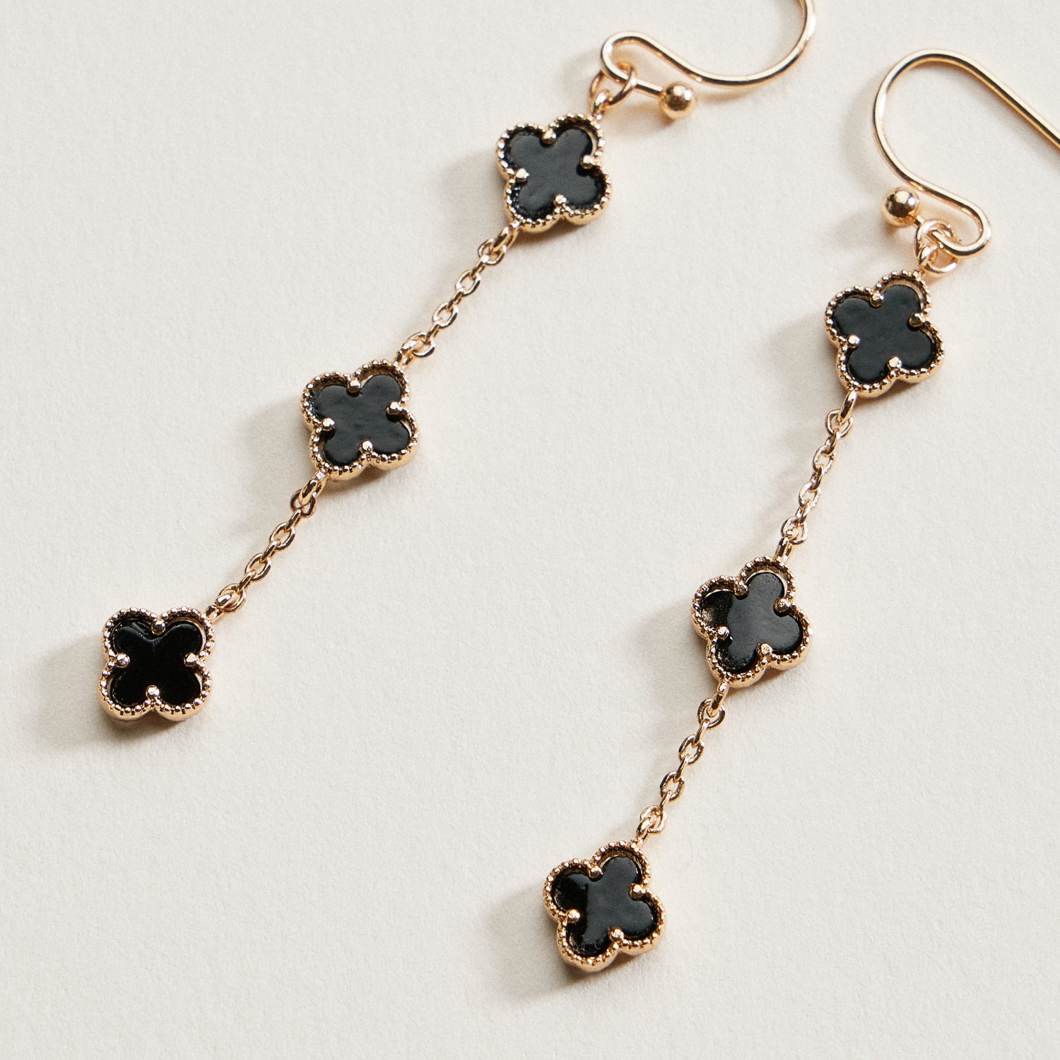 Mini Quatrefoil Dangle Earrings | Delicate Charm Jewelry