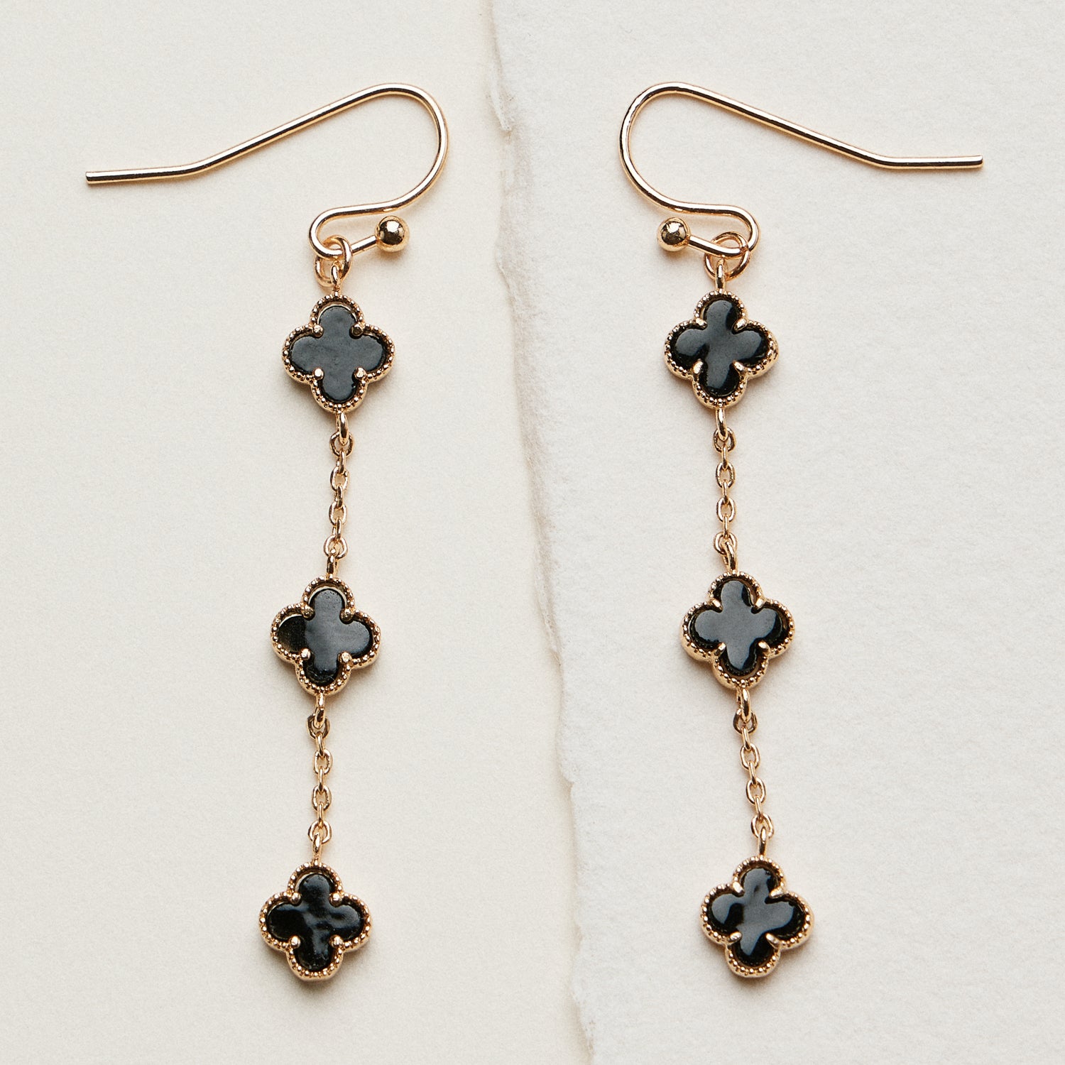Mini Quatrefoil Dangle Earrings | Delicate Charm Jewelry