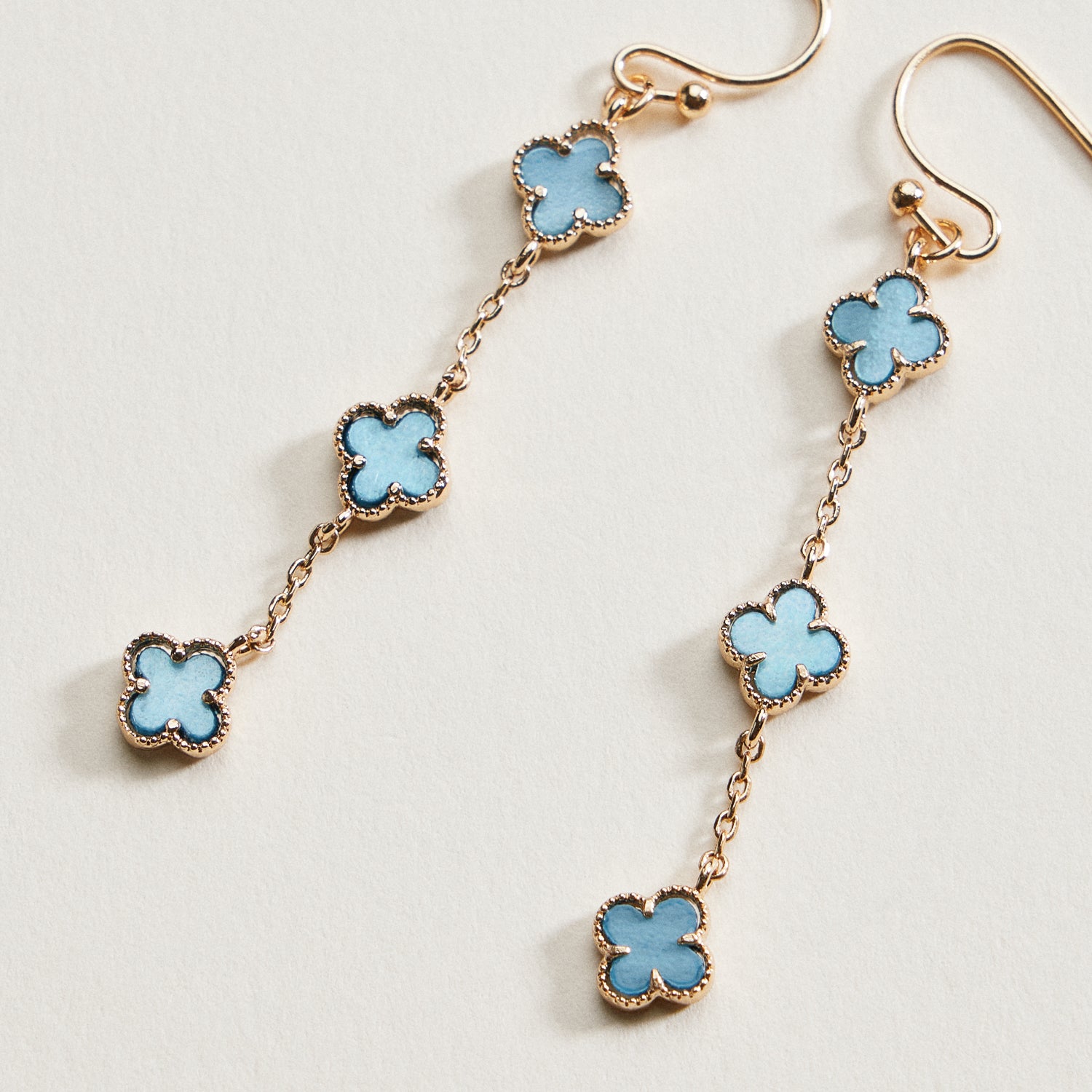 Mini Quatrefoil Dangle Earrings | Delicate Charm Jewelry