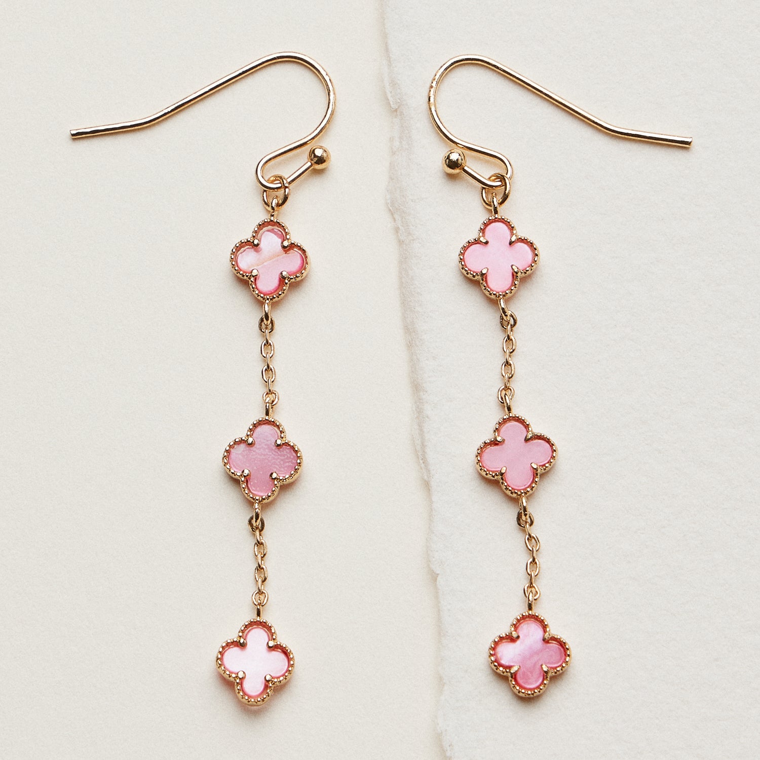 Mini Quatrefoil Dangle Earrings | Delicate Charm Jewelry