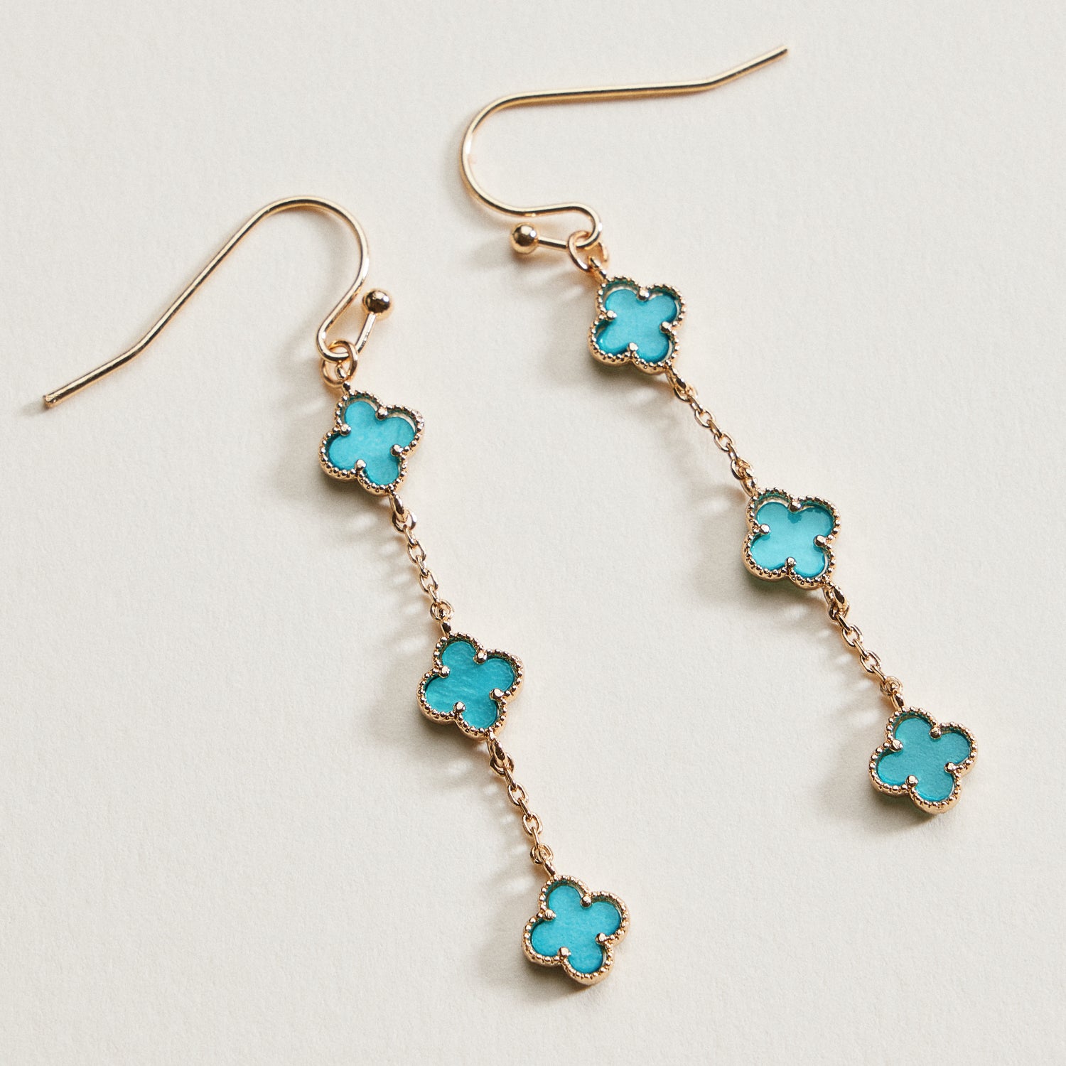 Mini Quatrefoil Dangle Earrings | Delicate Charm Jewelry
