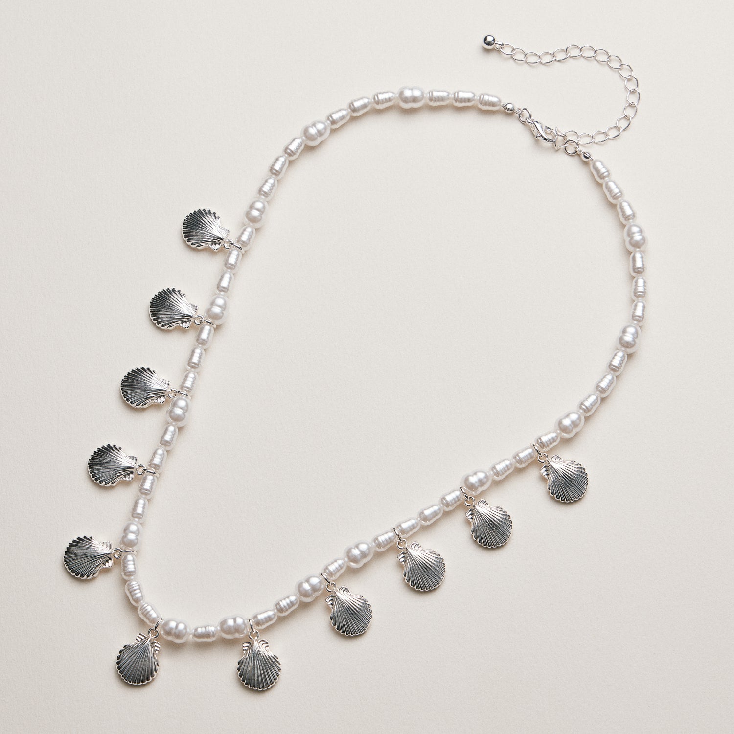 Pearl Shell Charm Necklace — Gold/Silver