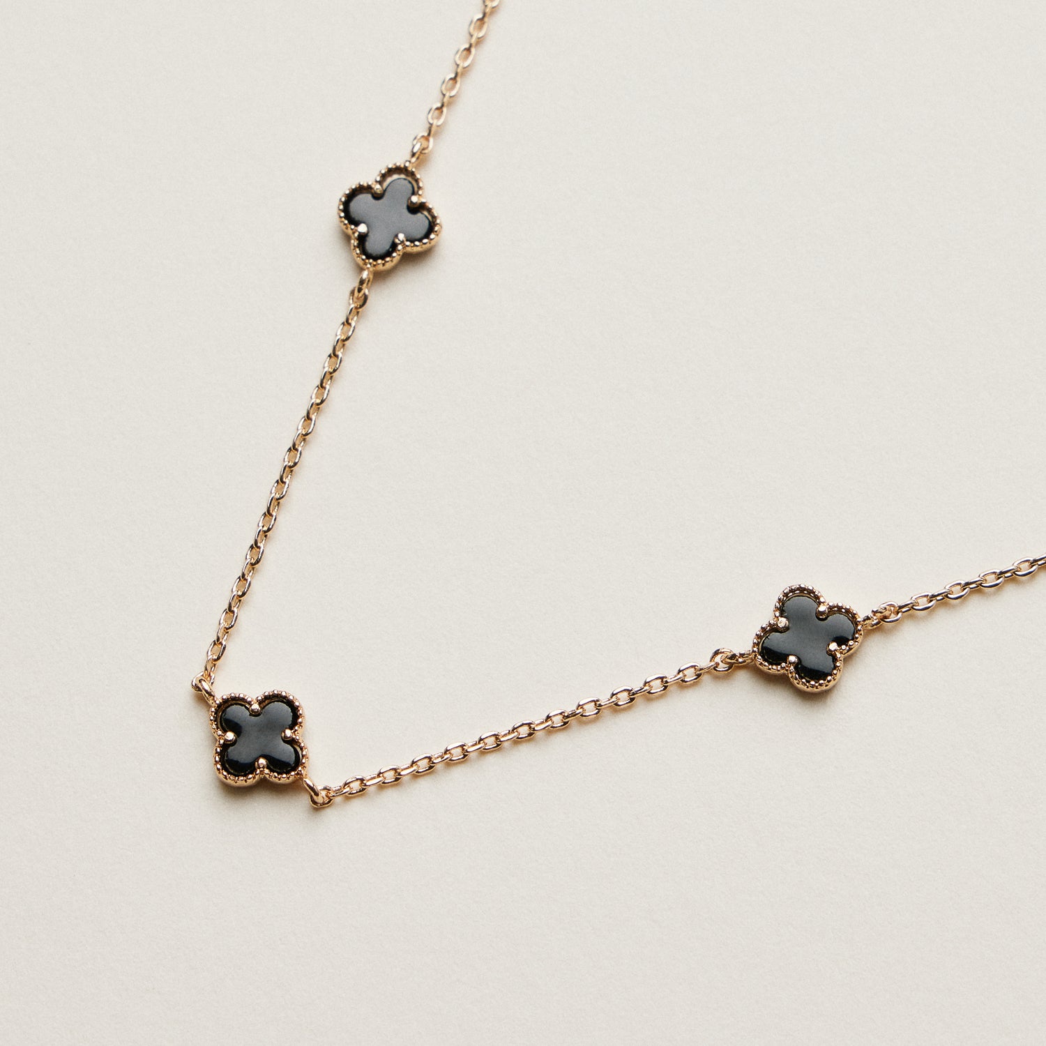 Mini Quatrefoil Station Necklace | Multi Charm Jewelry