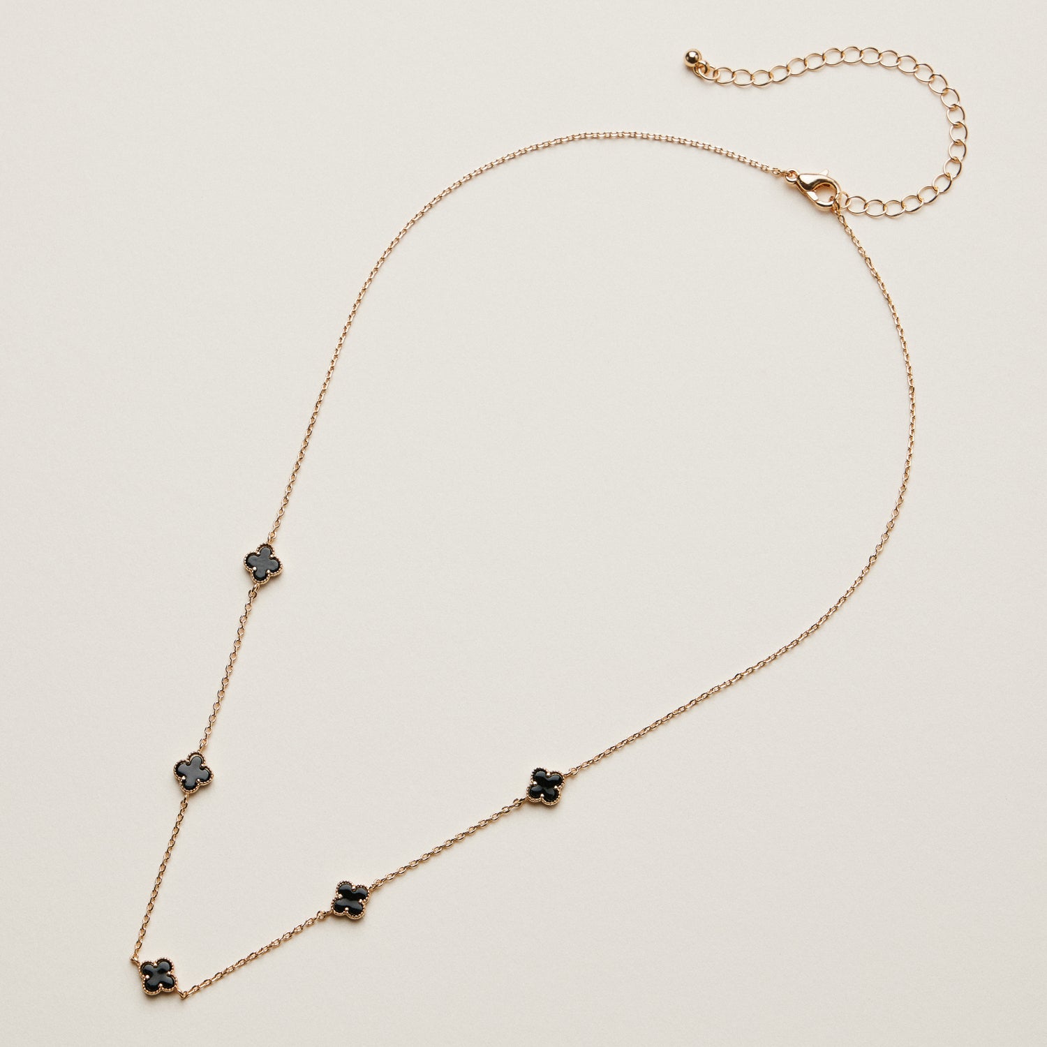 Mini Quatrefoil Station Necklace | Multi Charm Jewelry