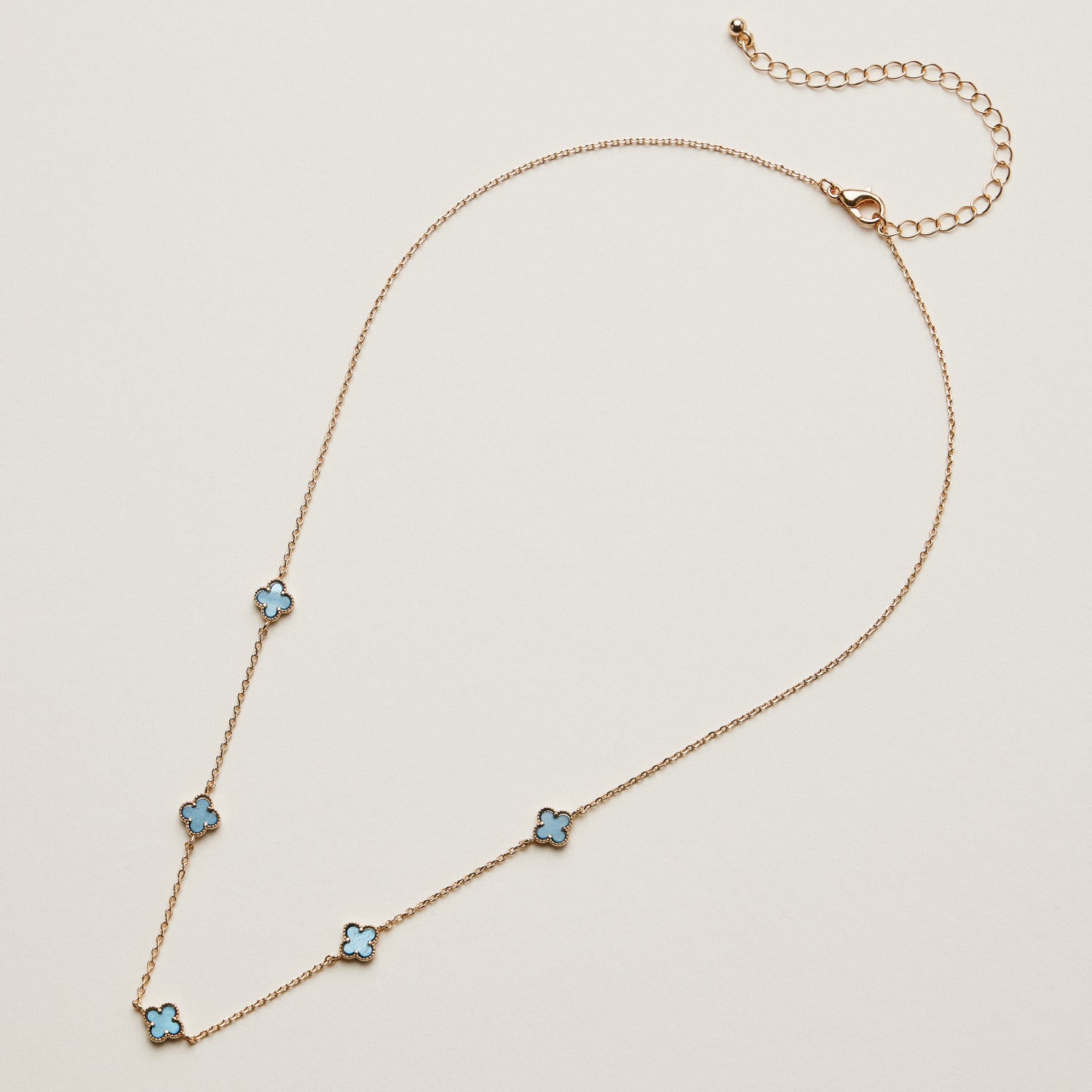 Mini Quatrefoil Station Necklace | Multi Charm Jewelry