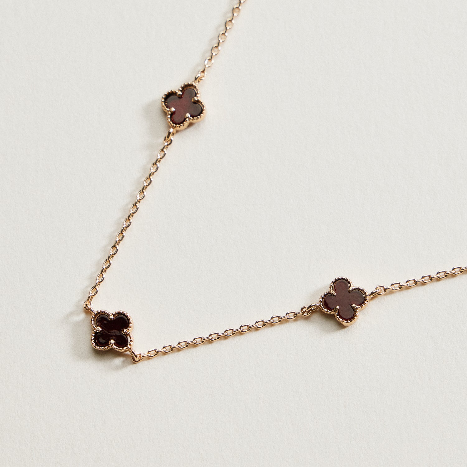 Mini Quatrefoil Station Necklace | Multi Charm Jewelry