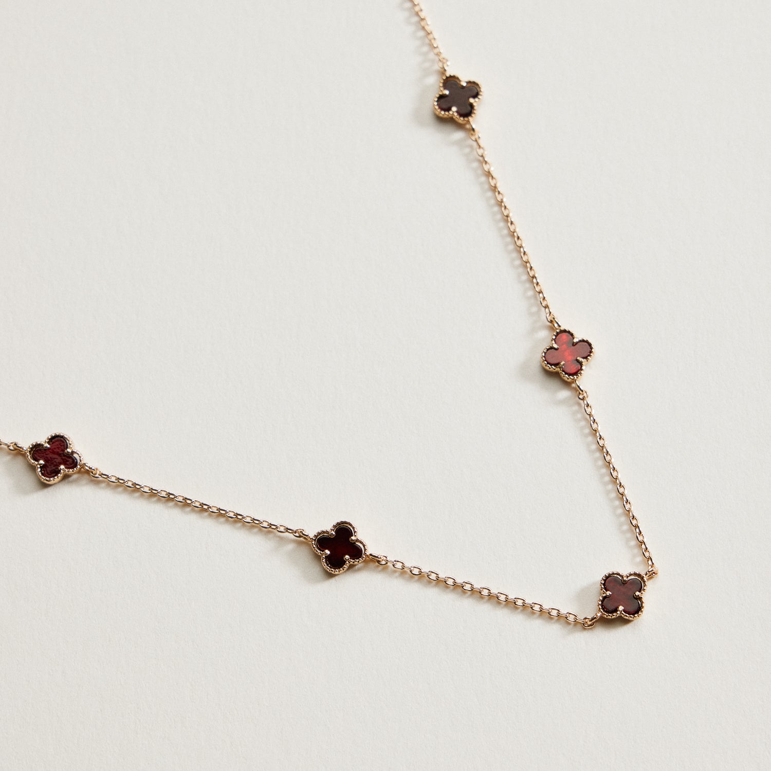 Mini Quatrefoil Station Necklace | Multi Charm Jewelry