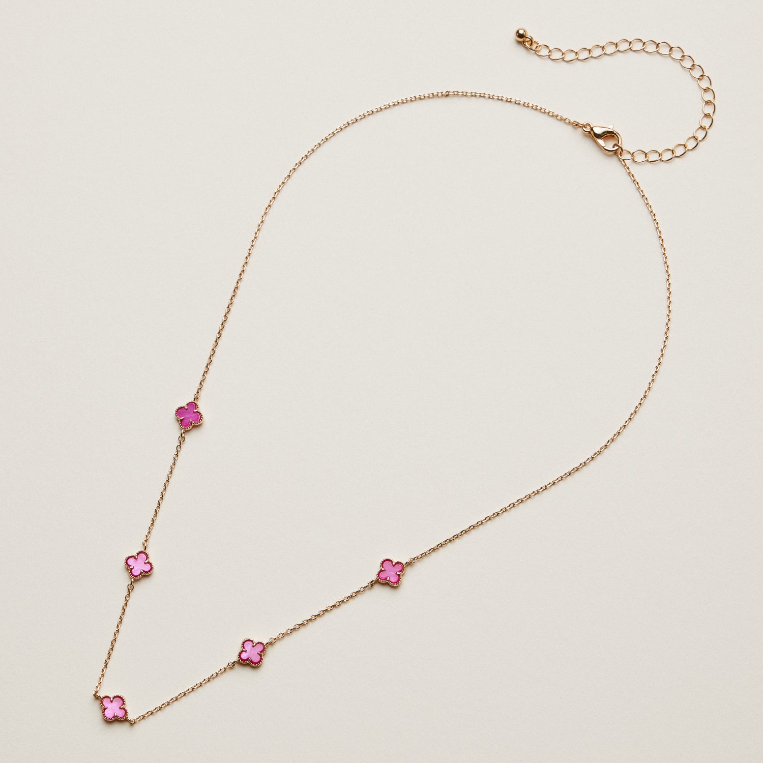 Mini Quatrefoil Station Necklace | Multi Charm Jewelry