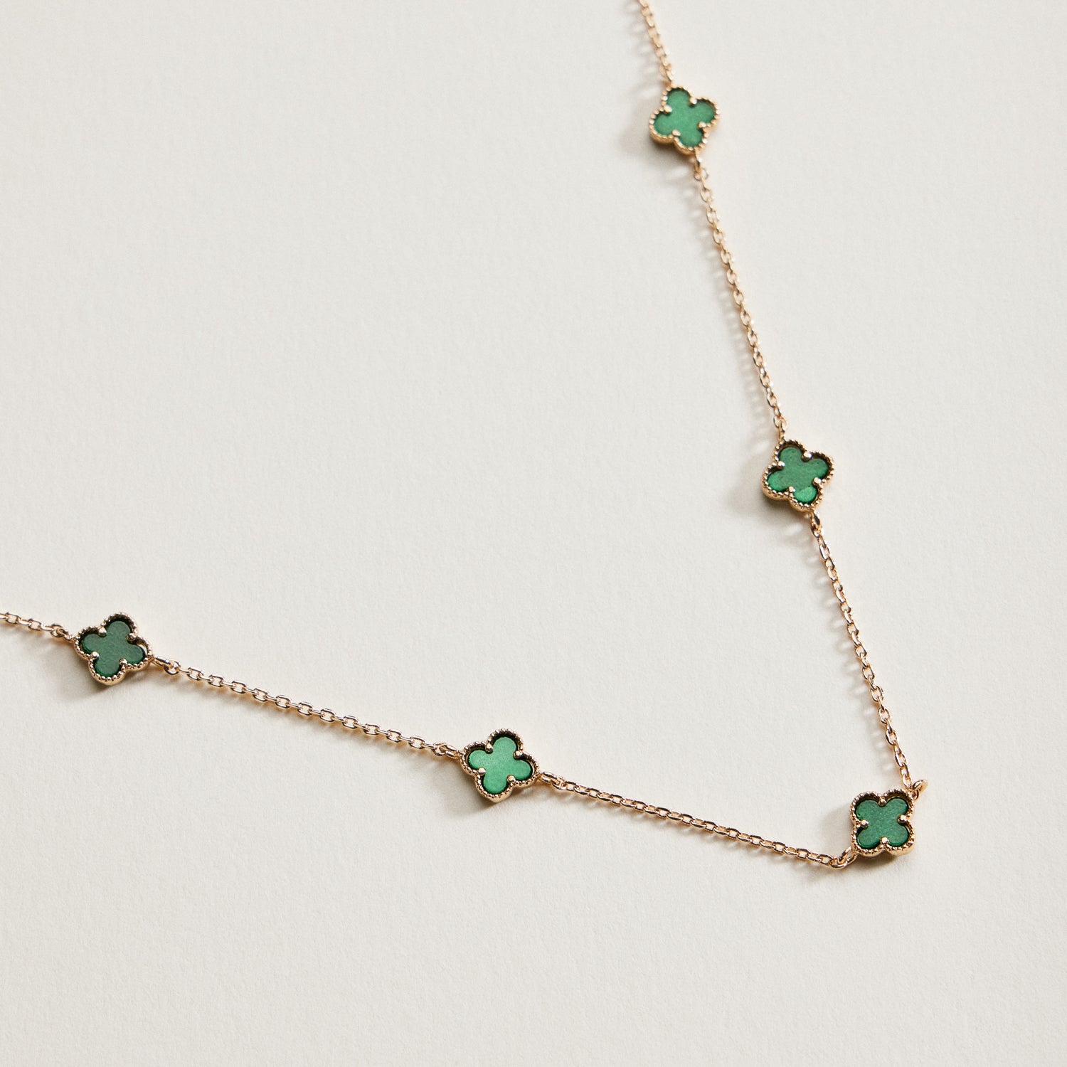 Mini Quatrefoil Station Necklace | Multi Charm Jewelry