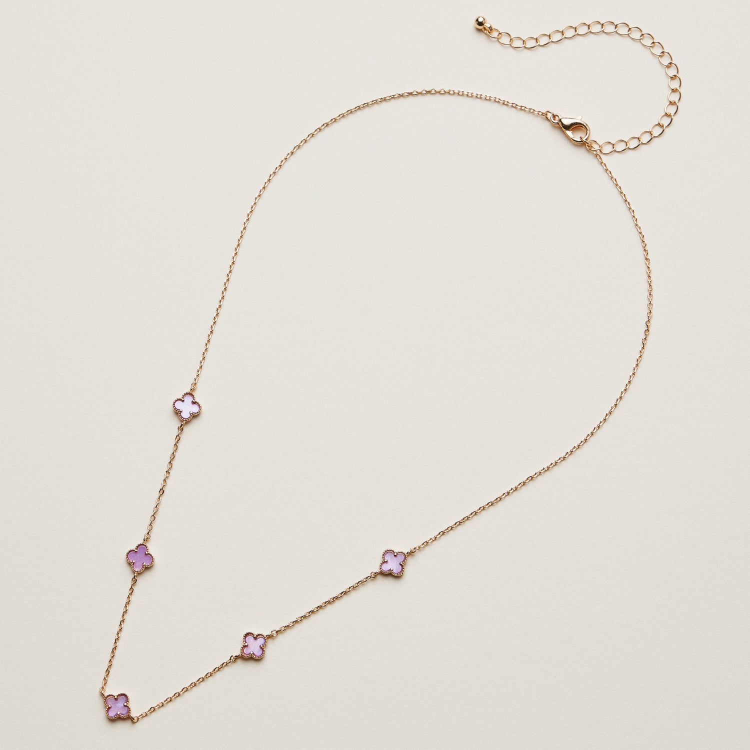 Mini Quatrefoil Station Necklace | Multi Charm Jewelry
