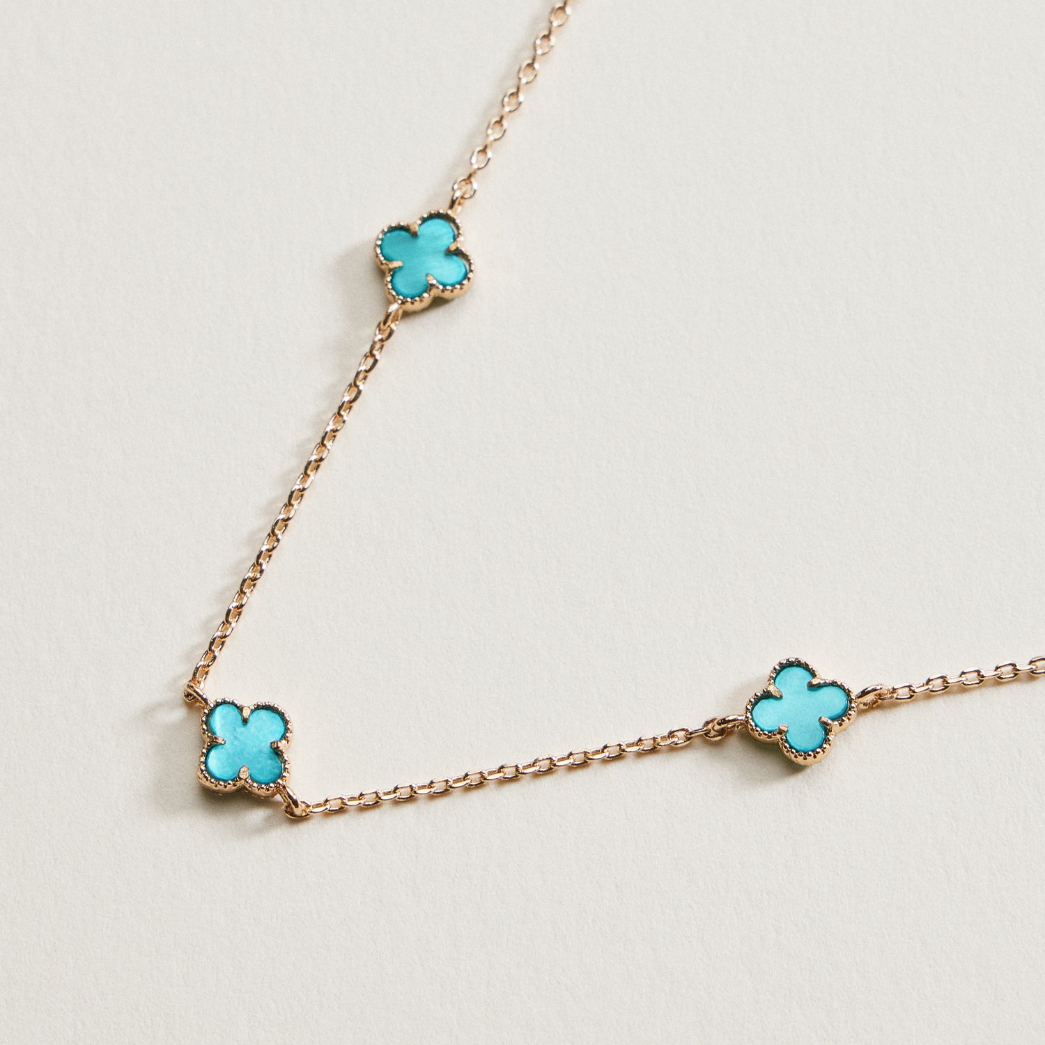 Mini Quatrefoil Station Necklace | Multi Charm Jewelry