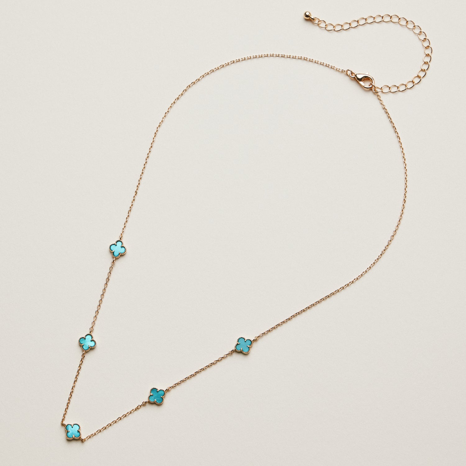 Mini Quatrefoil Station Necklace | Multi Charm Jewelry