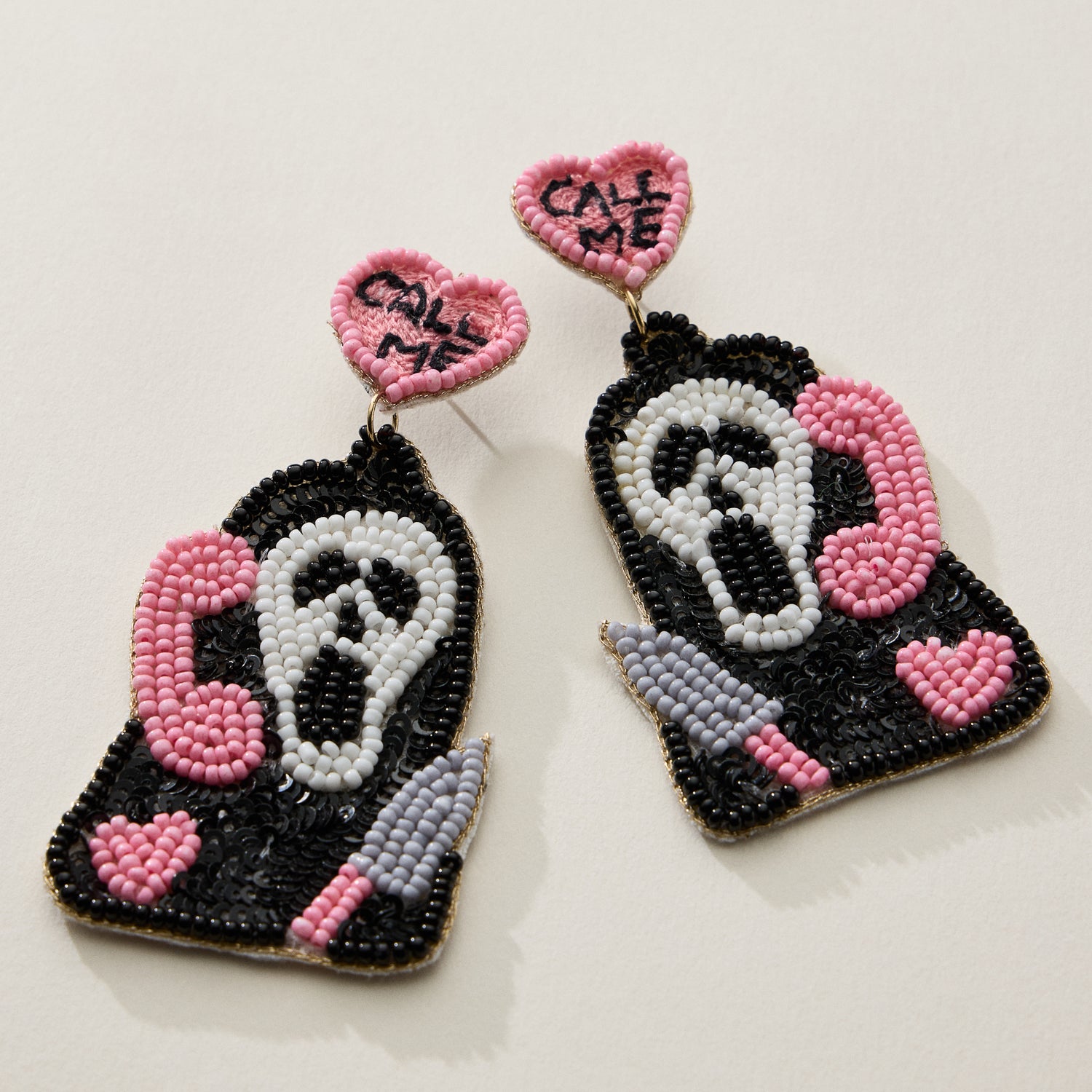ghost face earrings