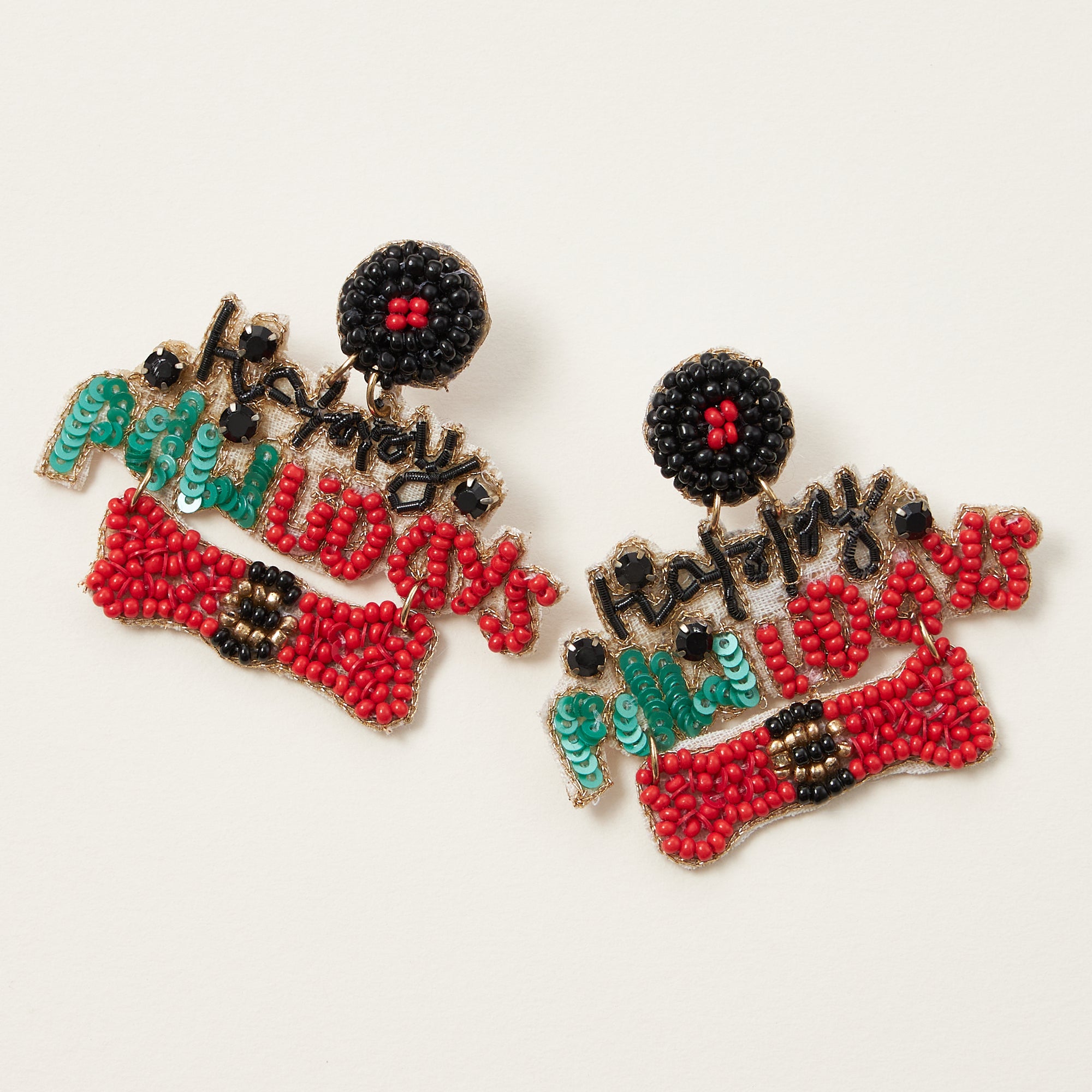 Paw-lidays Christmas Seed Bead Earrings